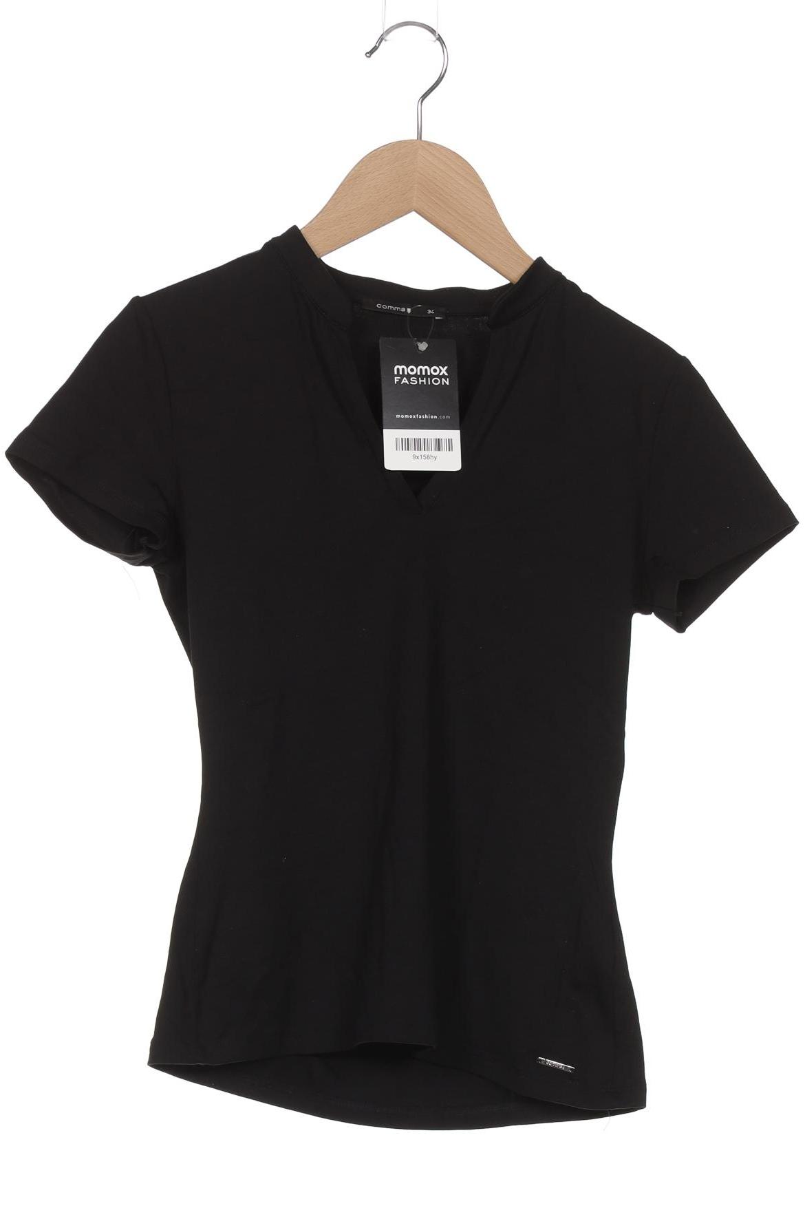 

Comma Damen T-Shirt, schwarz, Gr. 34