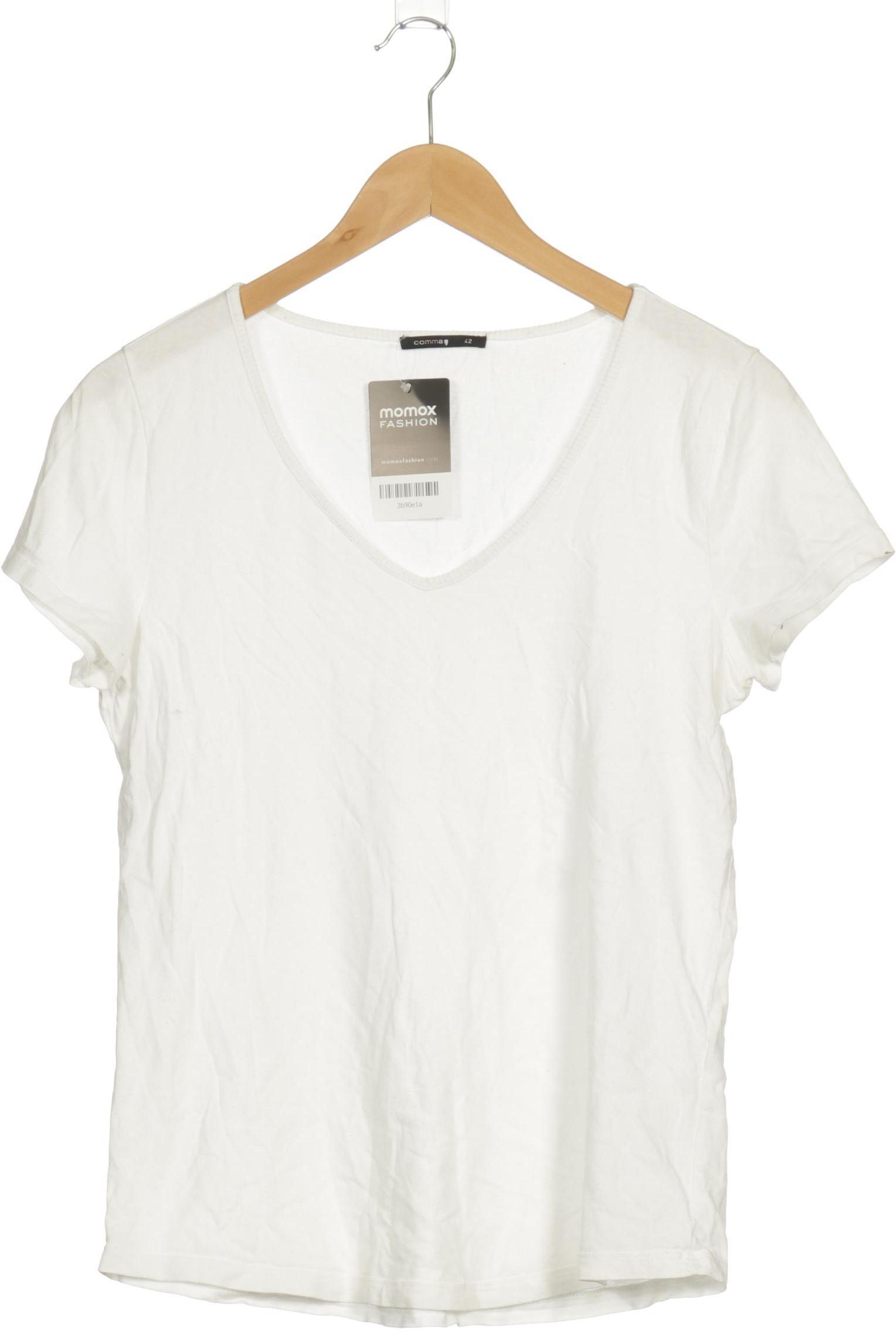 

Comma Damen T-Shirt, weiß, Gr. 42