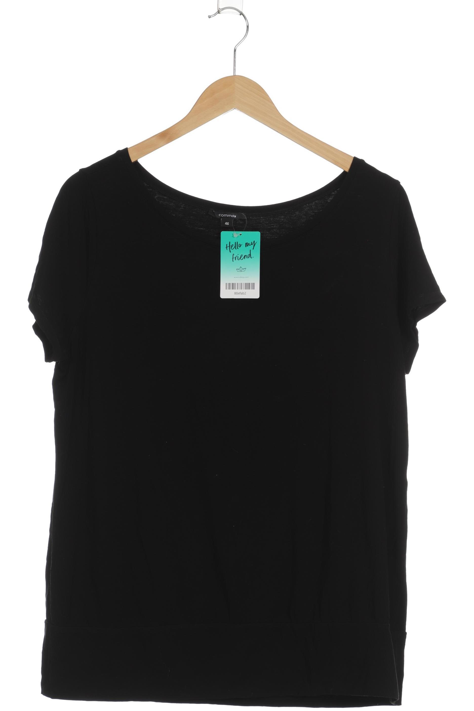 

Comma Damen T-Shirt, schwarz, Gr. 46