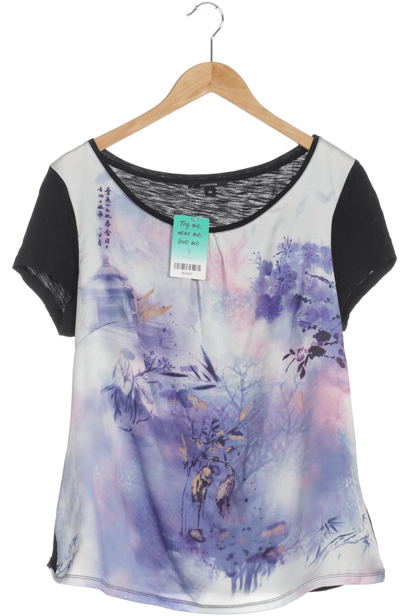 

Comma Damen T-Shirt, blau, Gr. 42