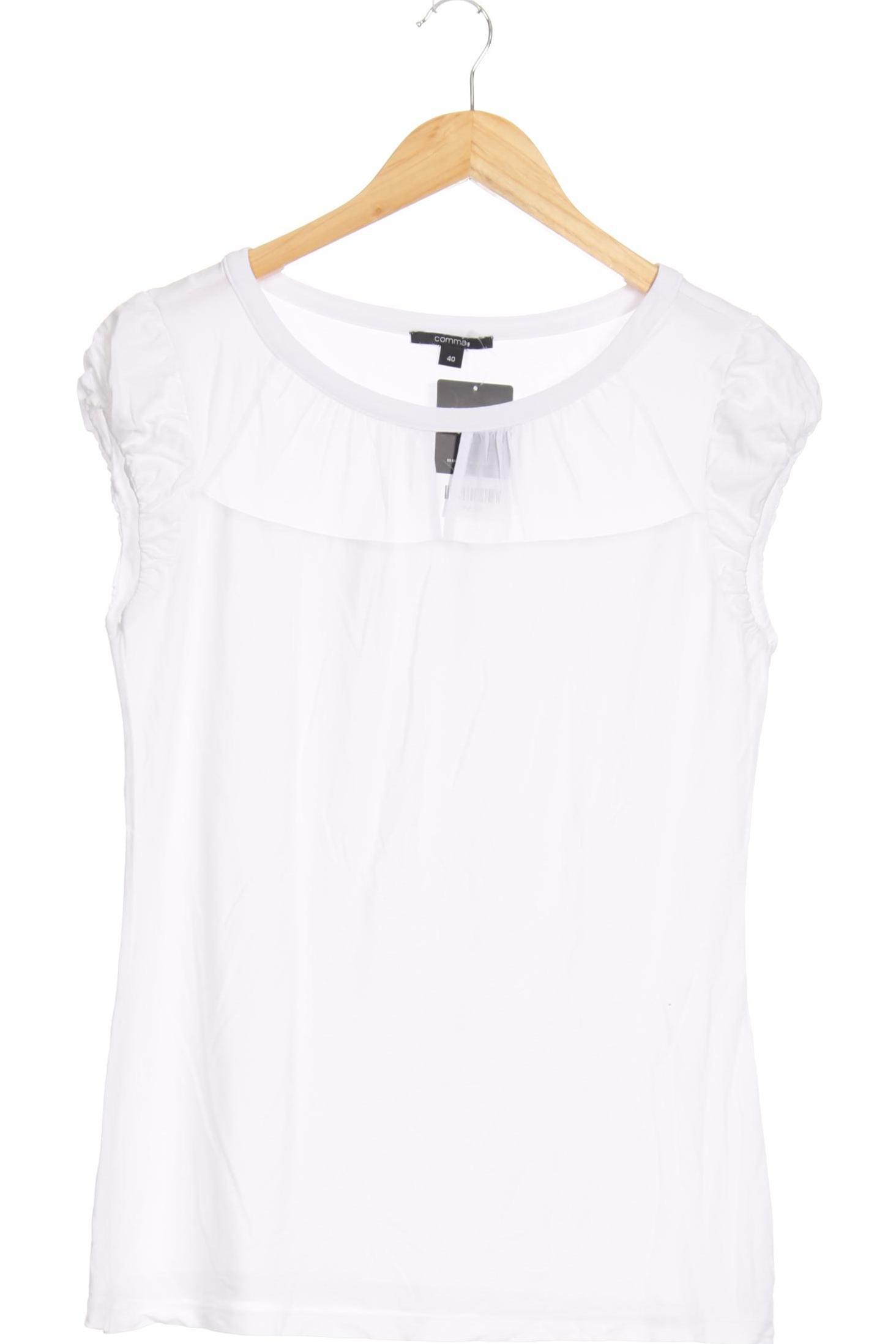 

Comma Damen T-Shirt, weiß, Gr. 40