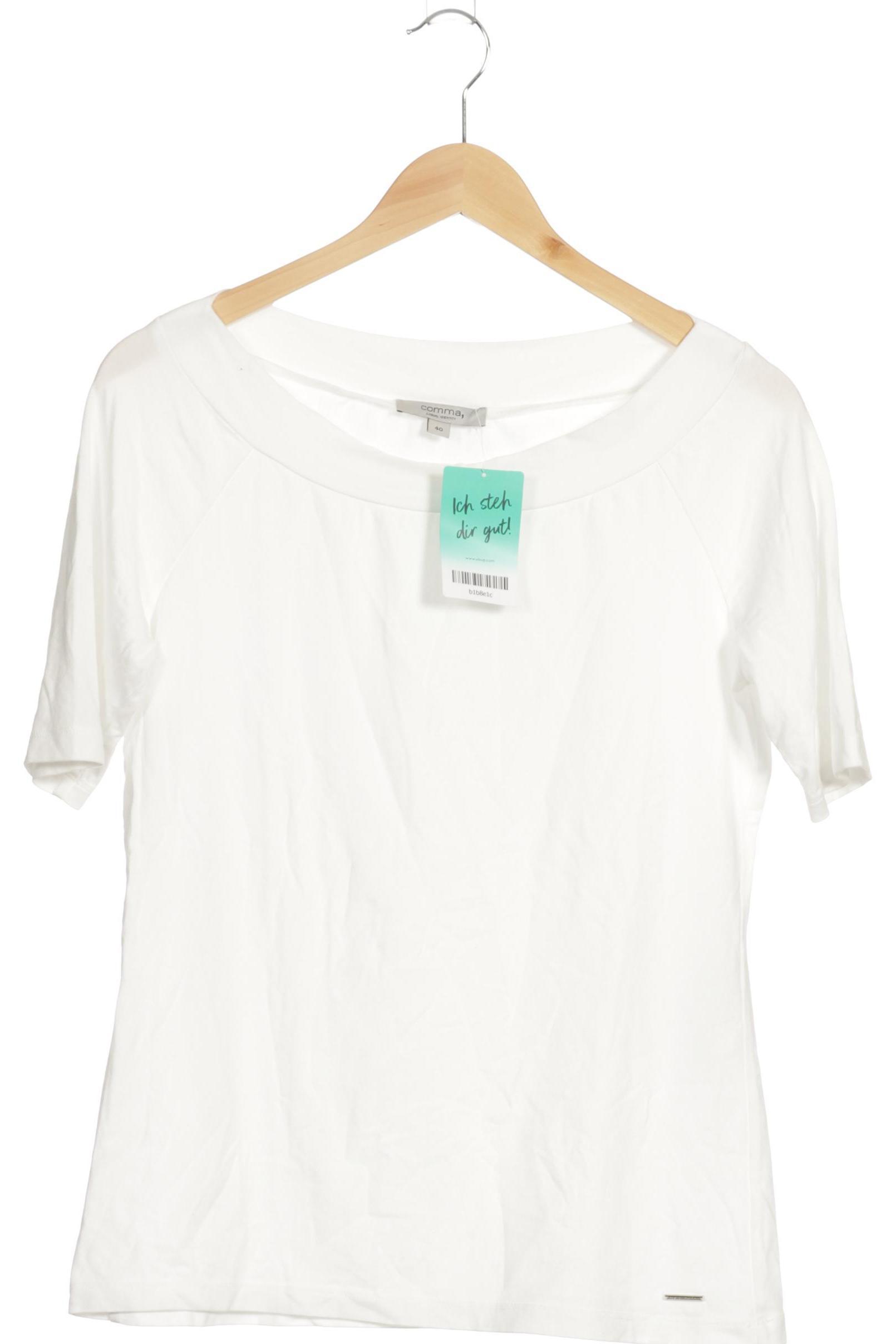 

Comma Damen T-Shirt, weiß, Gr. 40
