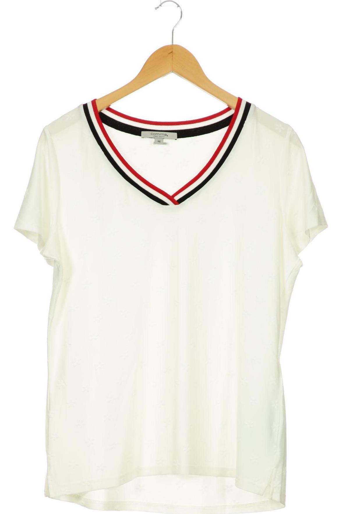 

Comma Damen T-Shirt, weiß, Gr. 42