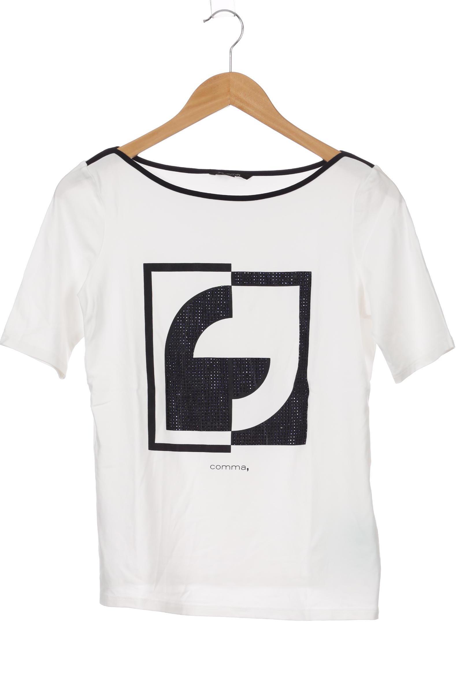 

Comma Damen T-Shirt, weiß, Gr. 38