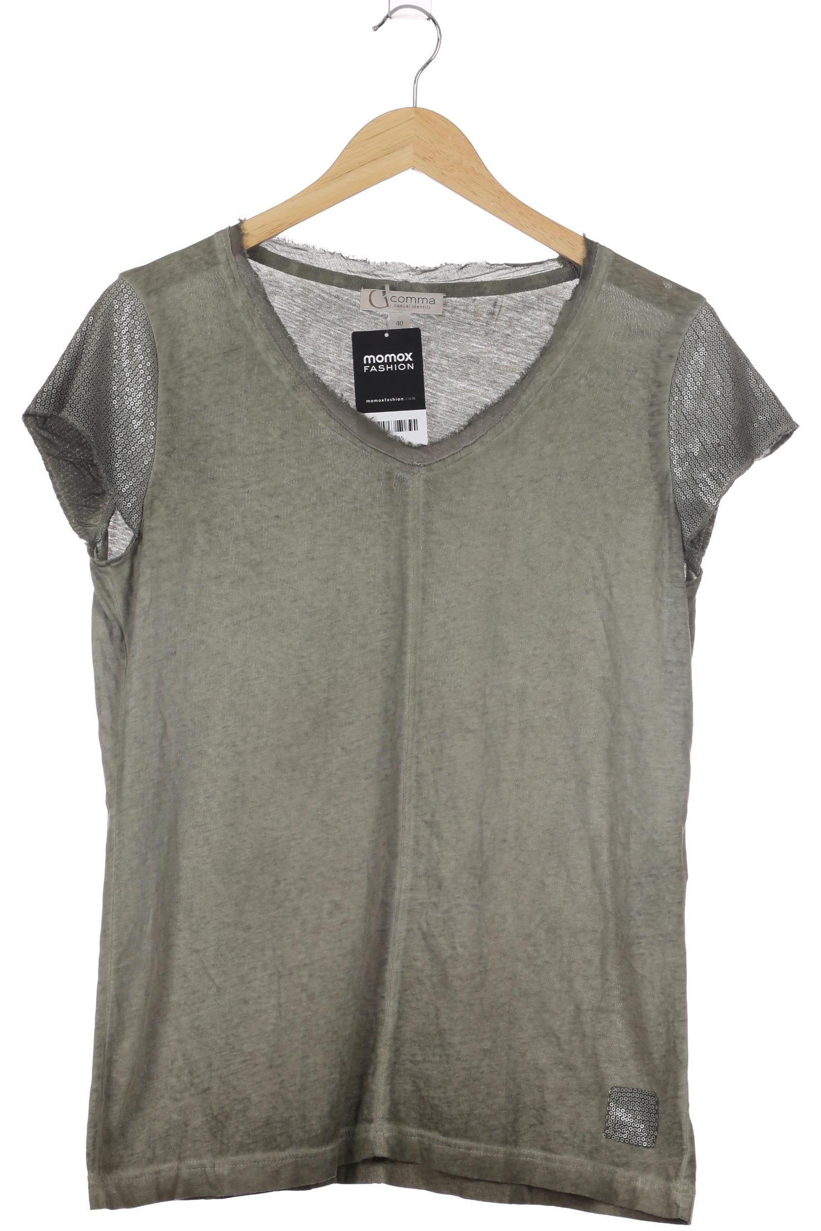 

Comma Damen T-Shirt, grün, Gr. 40