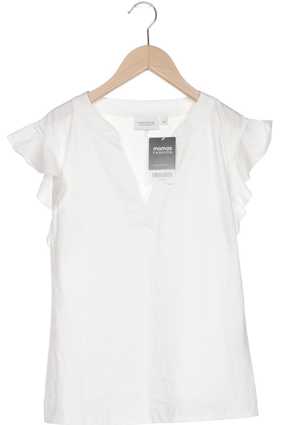 

Comma Damen T-Shirt, weiß, Gr. 36