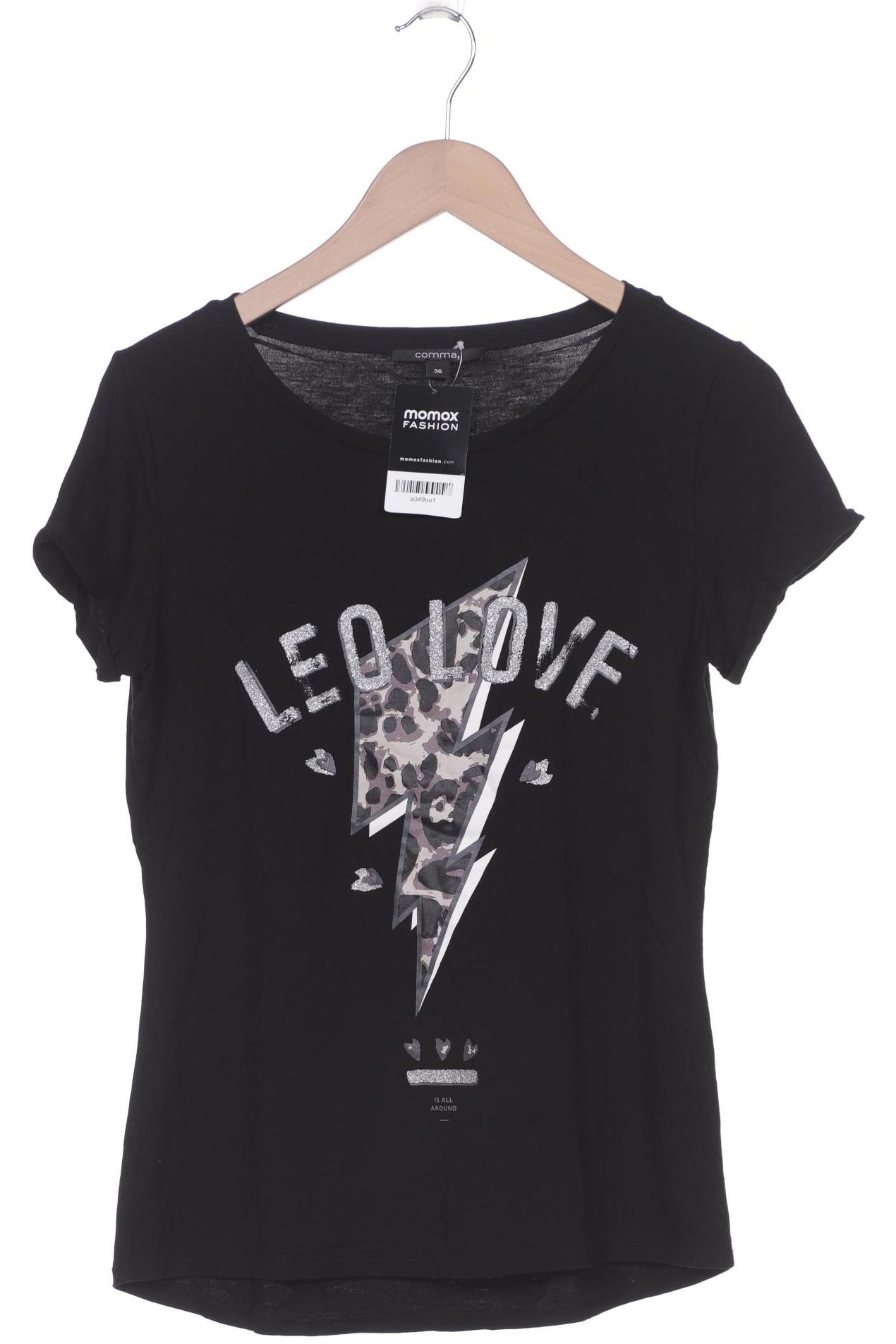 

Comma Damen T-Shirt, schwarz