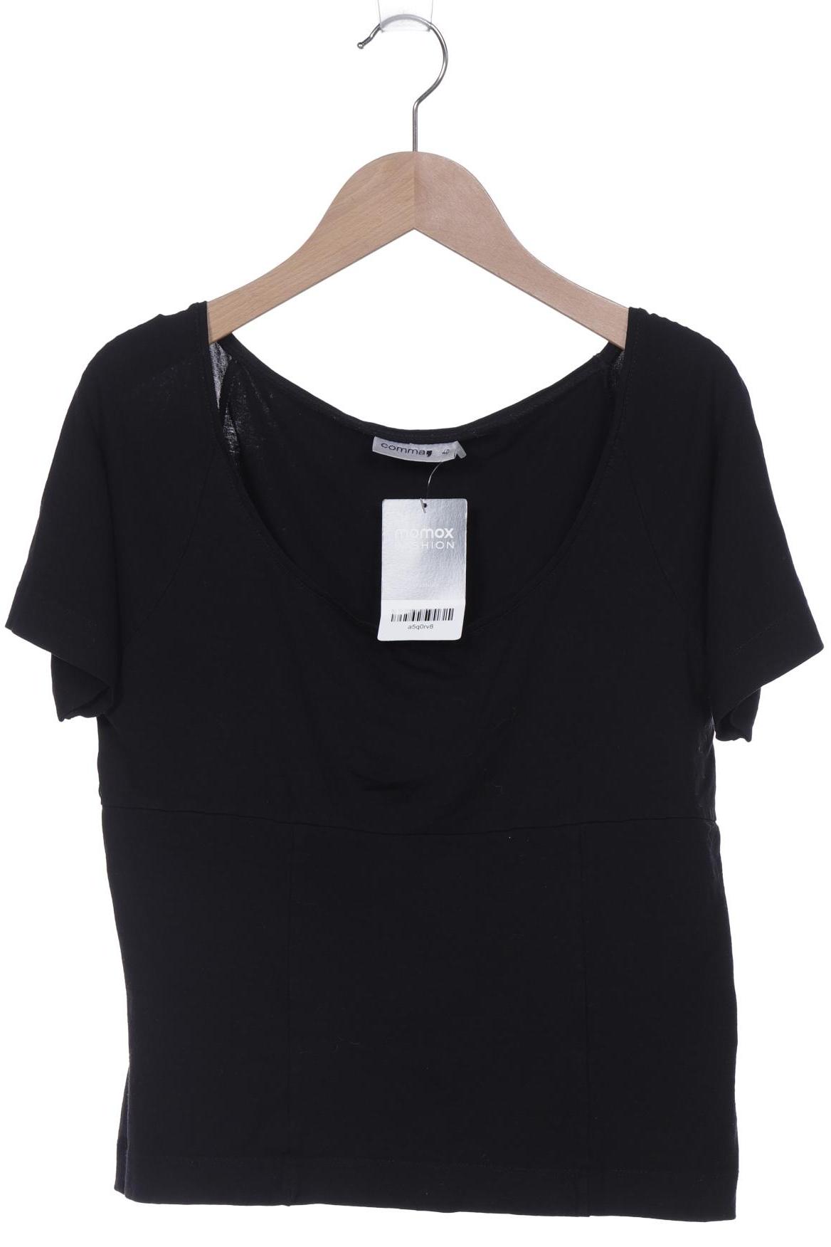 

Comma Damen T-Shirt, schwarz, Gr. 40