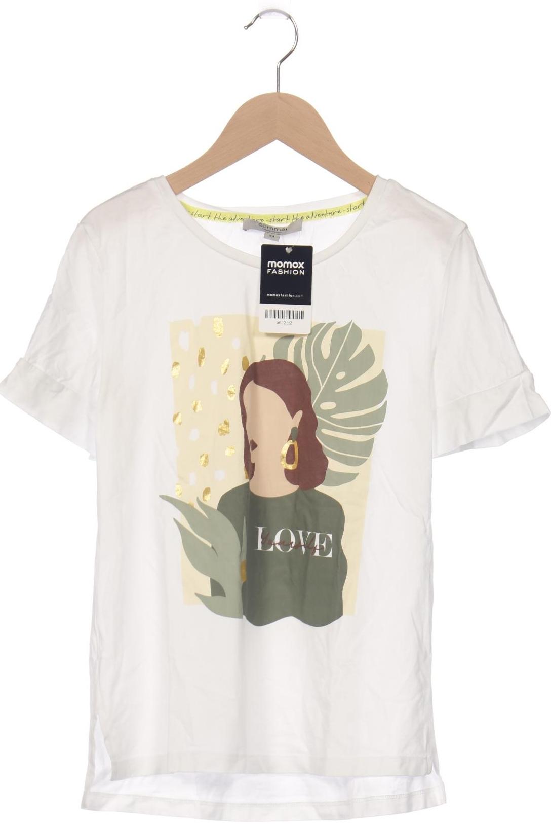 

Comma Damen T-Shirt, weiß, Gr. 34