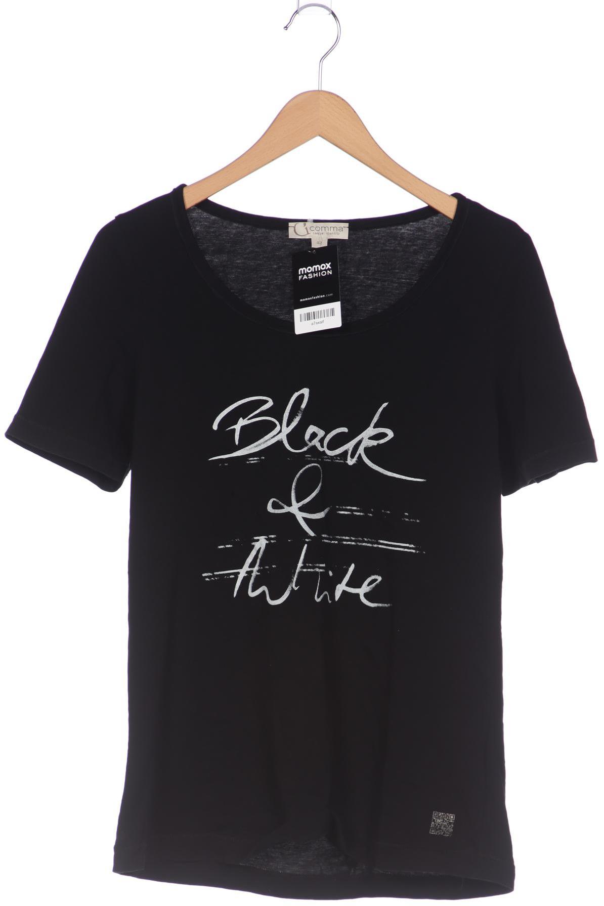 

Comma Damen T-Shirt, schwarz, Gr. 42