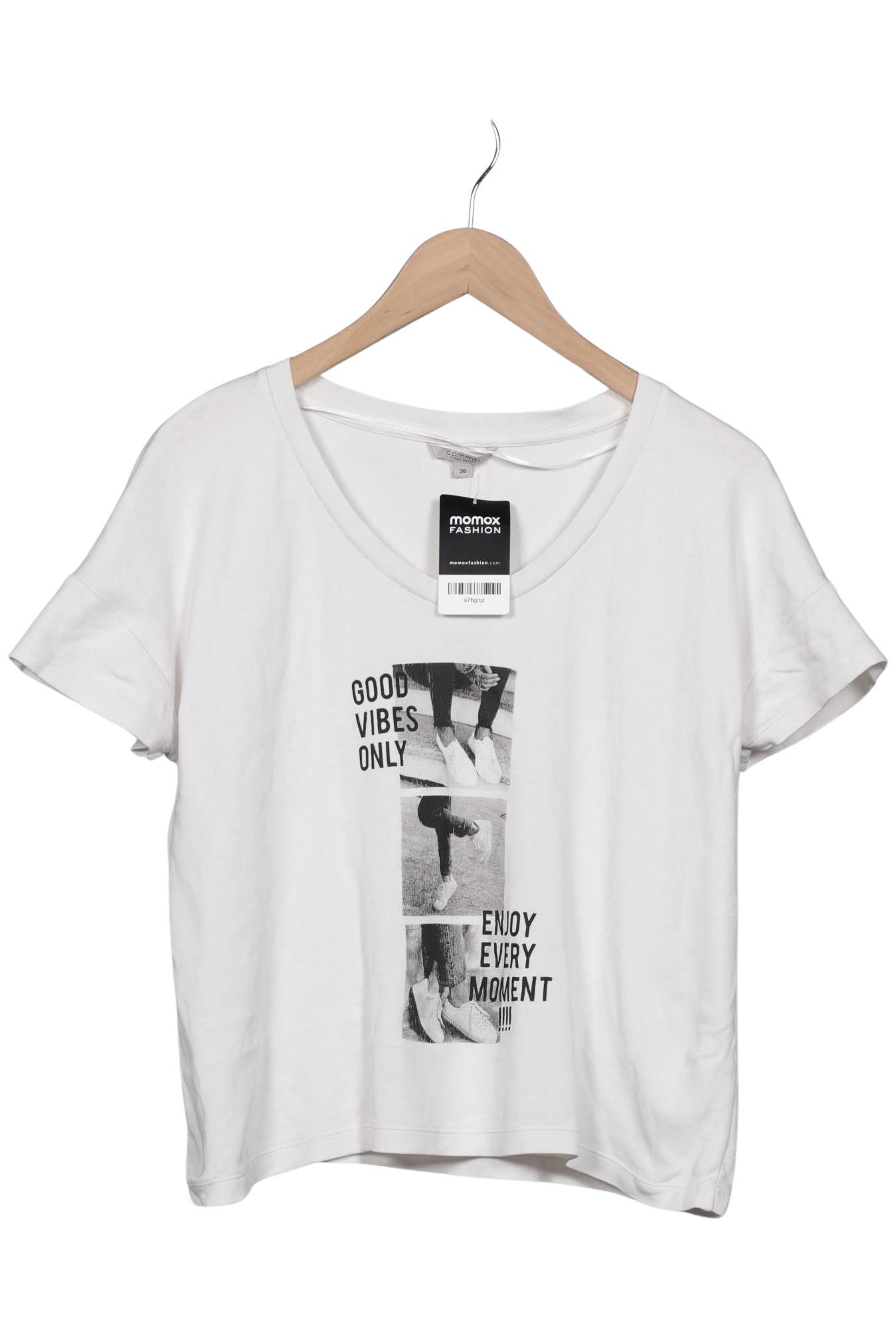 

Comma Damen T-Shirt, weiß, Gr. 36