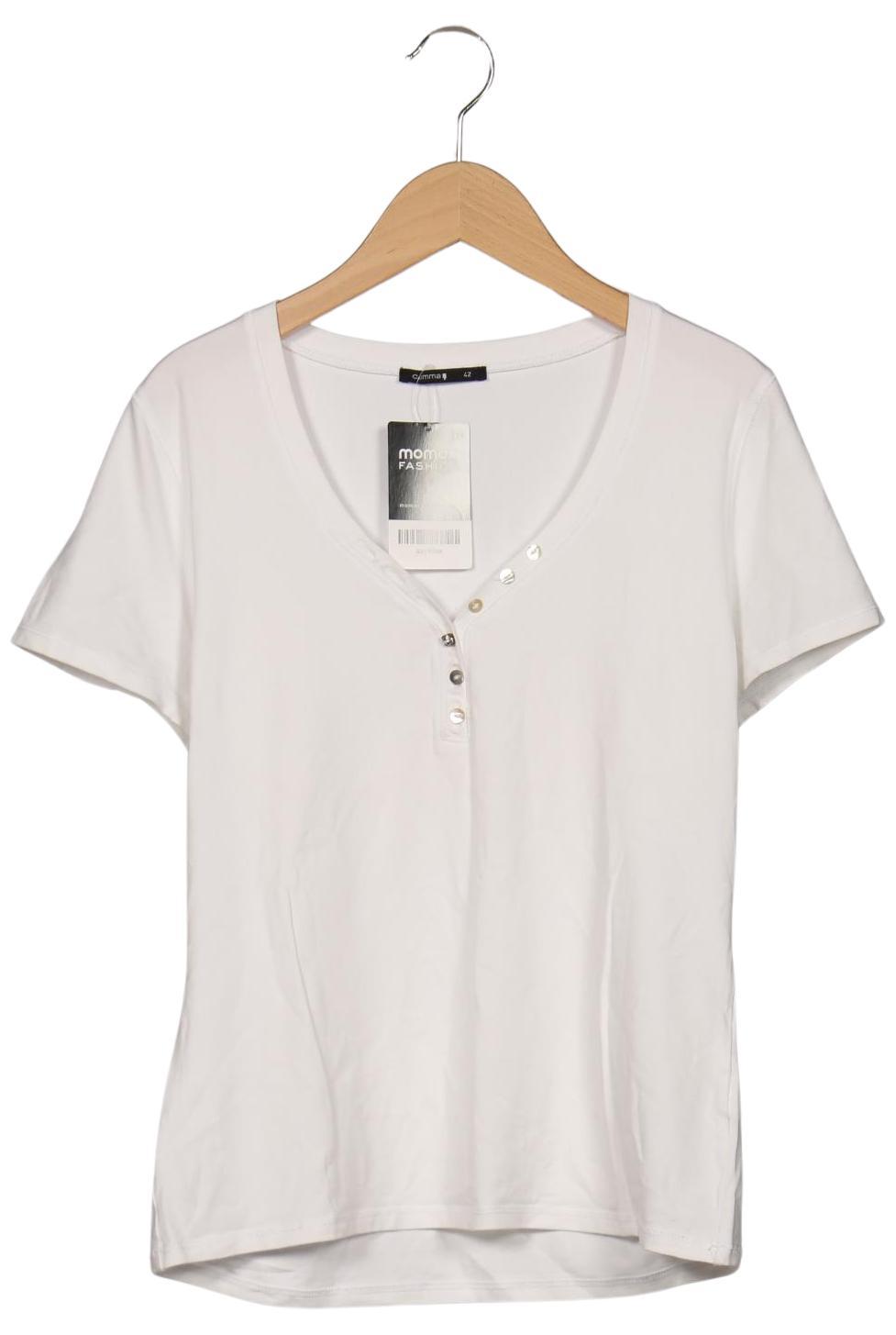 

Comma Damen T-Shirt, weiß, Gr. 42