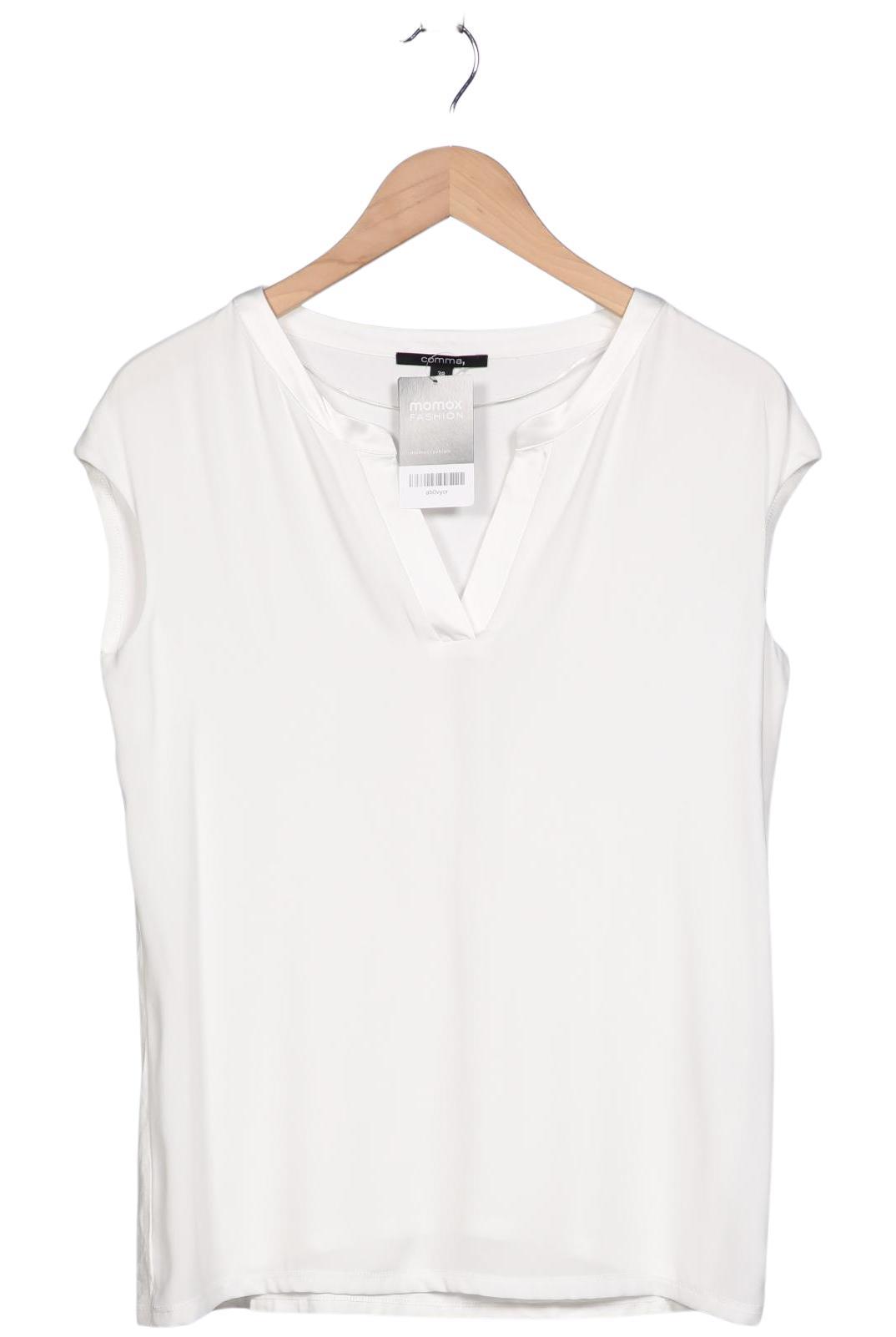 

Comma Damen T-Shirt, weiß, Gr. 38