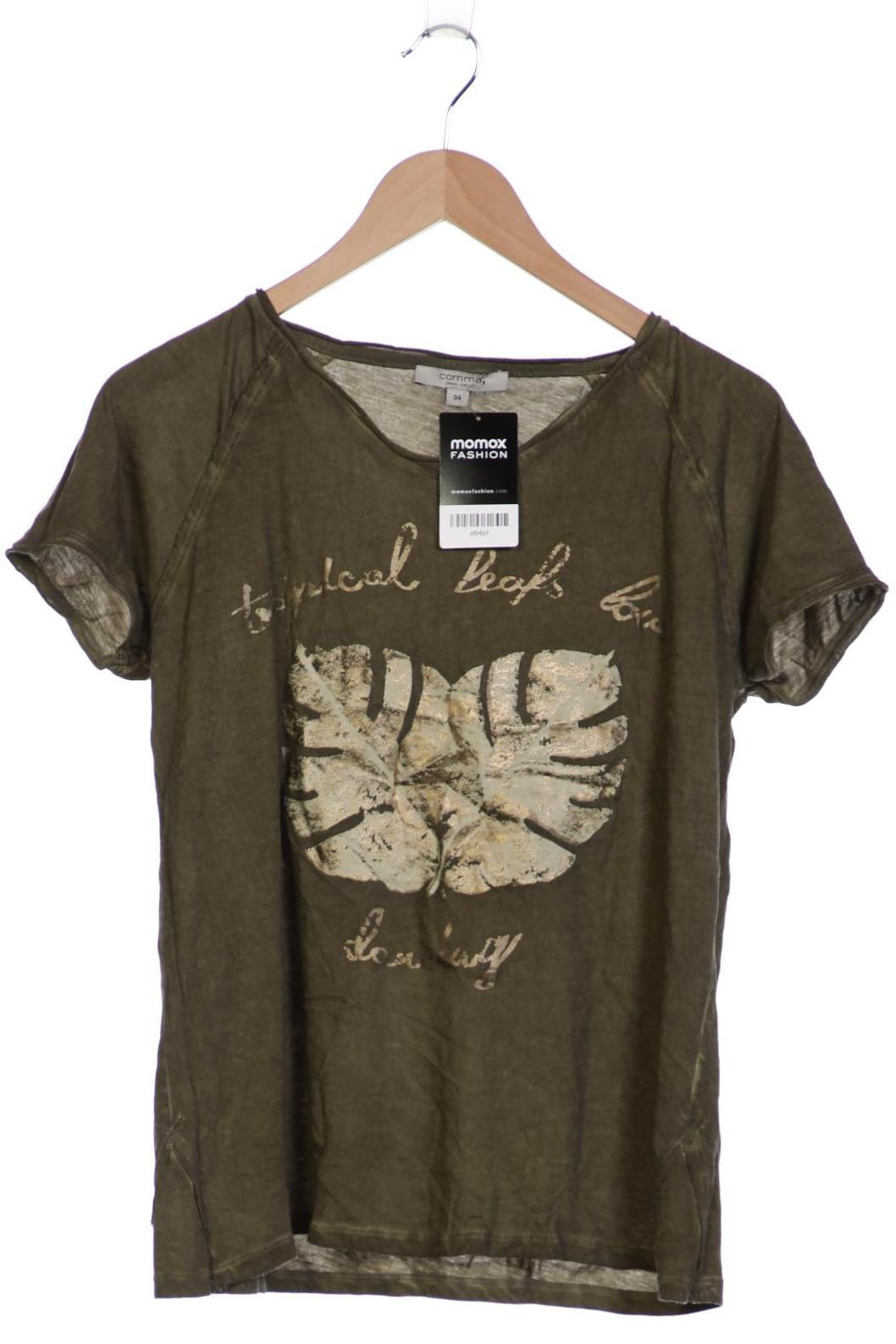 

Comma Damen T-Shirt, grün, Gr. 34