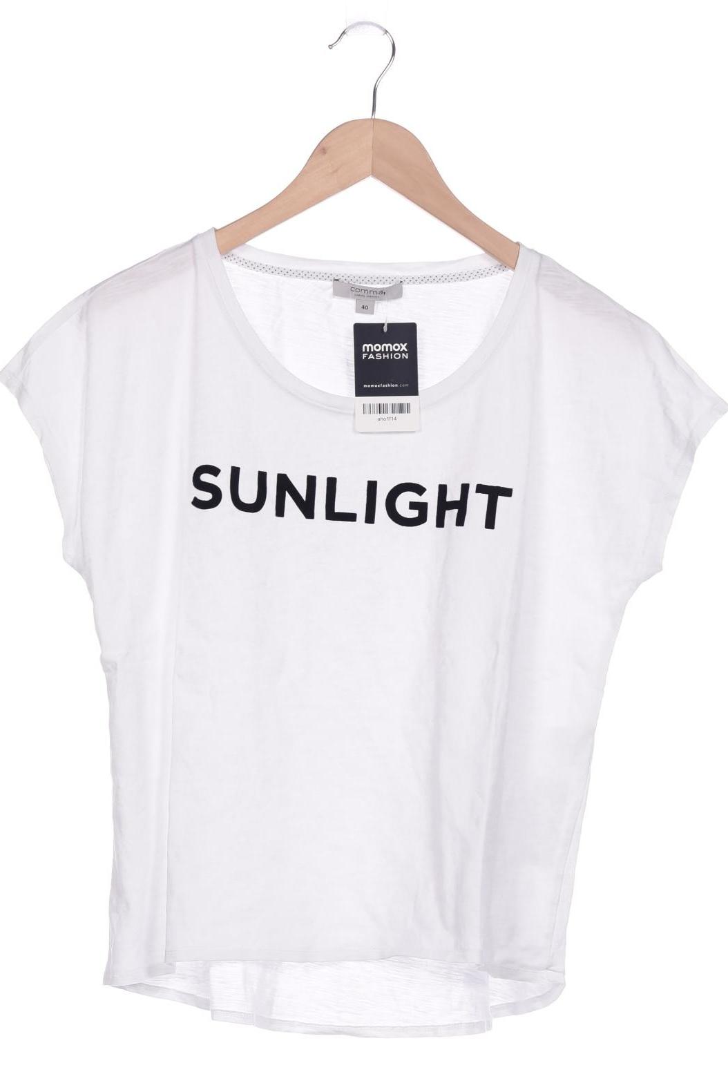 

Comma Damen T-Shirt, weiß, Gr. 40