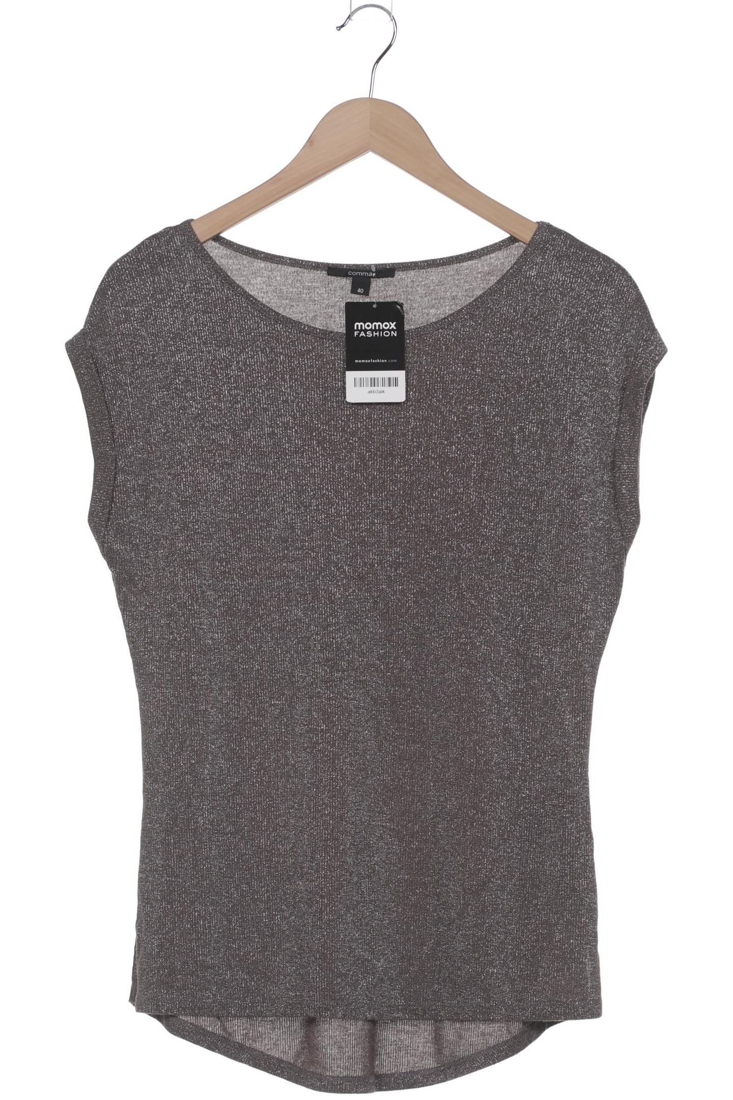 

Comma Damen T-Shirt, grau, Gr. 40