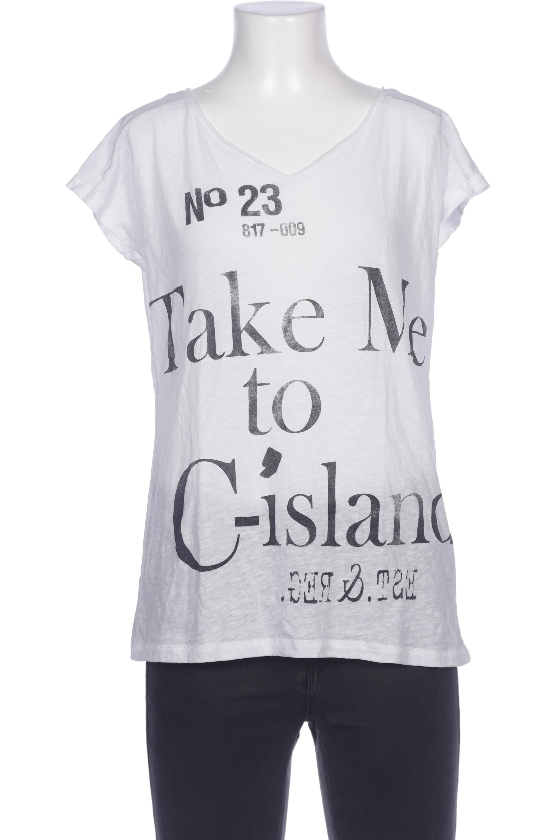 

Comma Damen T-Shirt, weiß, Gr. 34