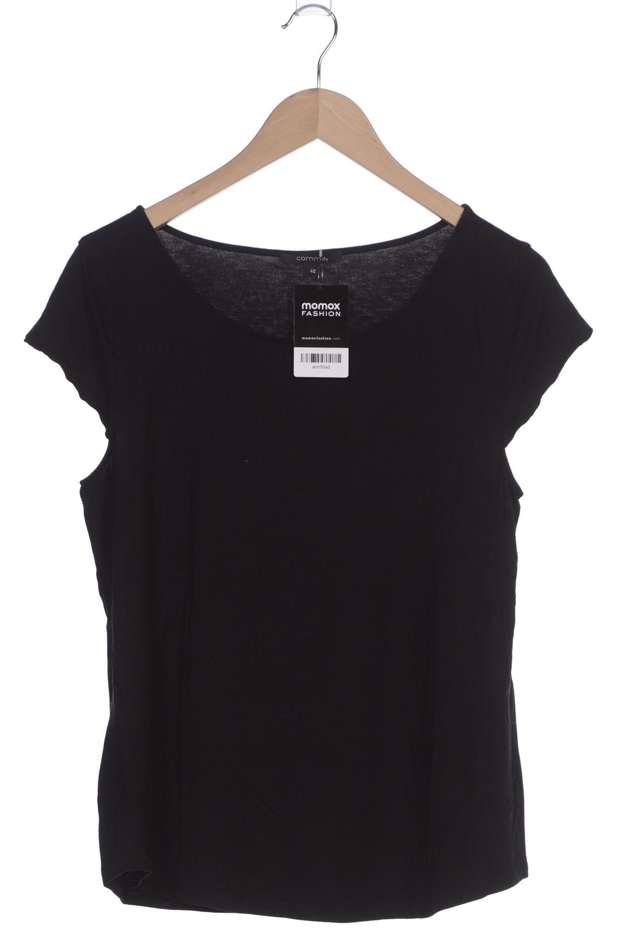 

Comma Damen T-Shirt, schwarz, Gr. 42