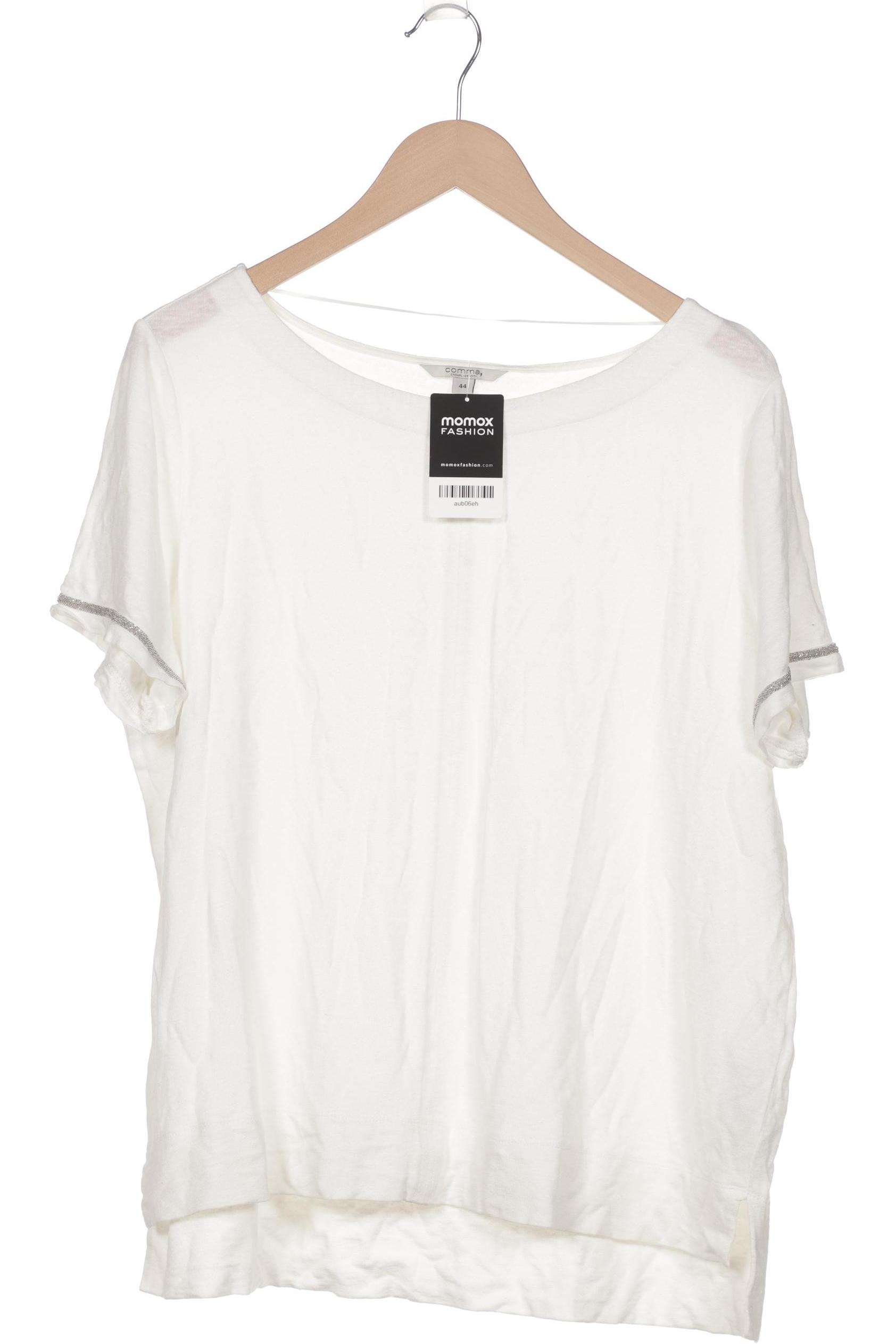 

Comma Damen T-Shirt, weiß, Gr. 44