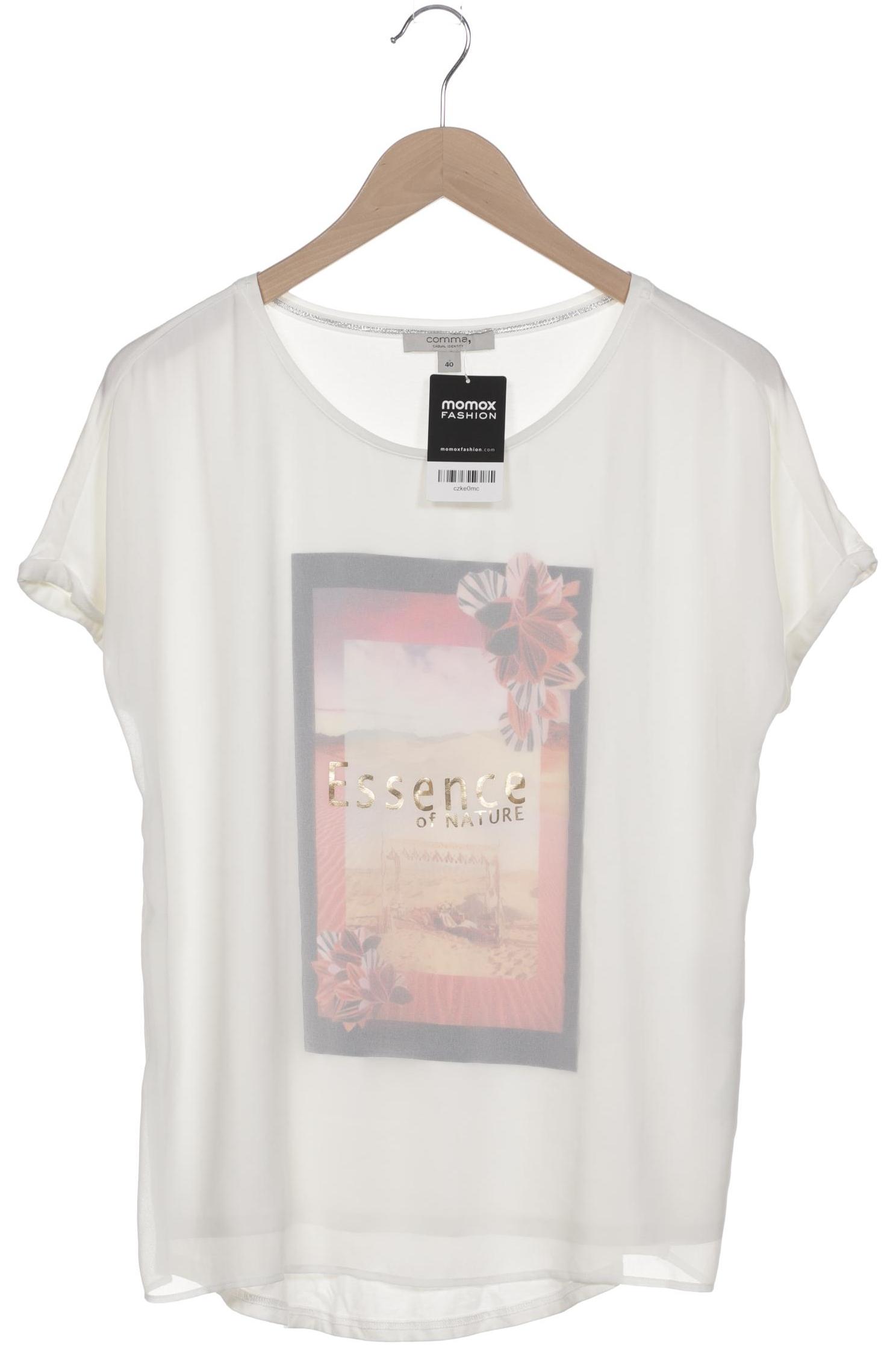 

Comma Damen T-Shirt, weiß, Gr. 40