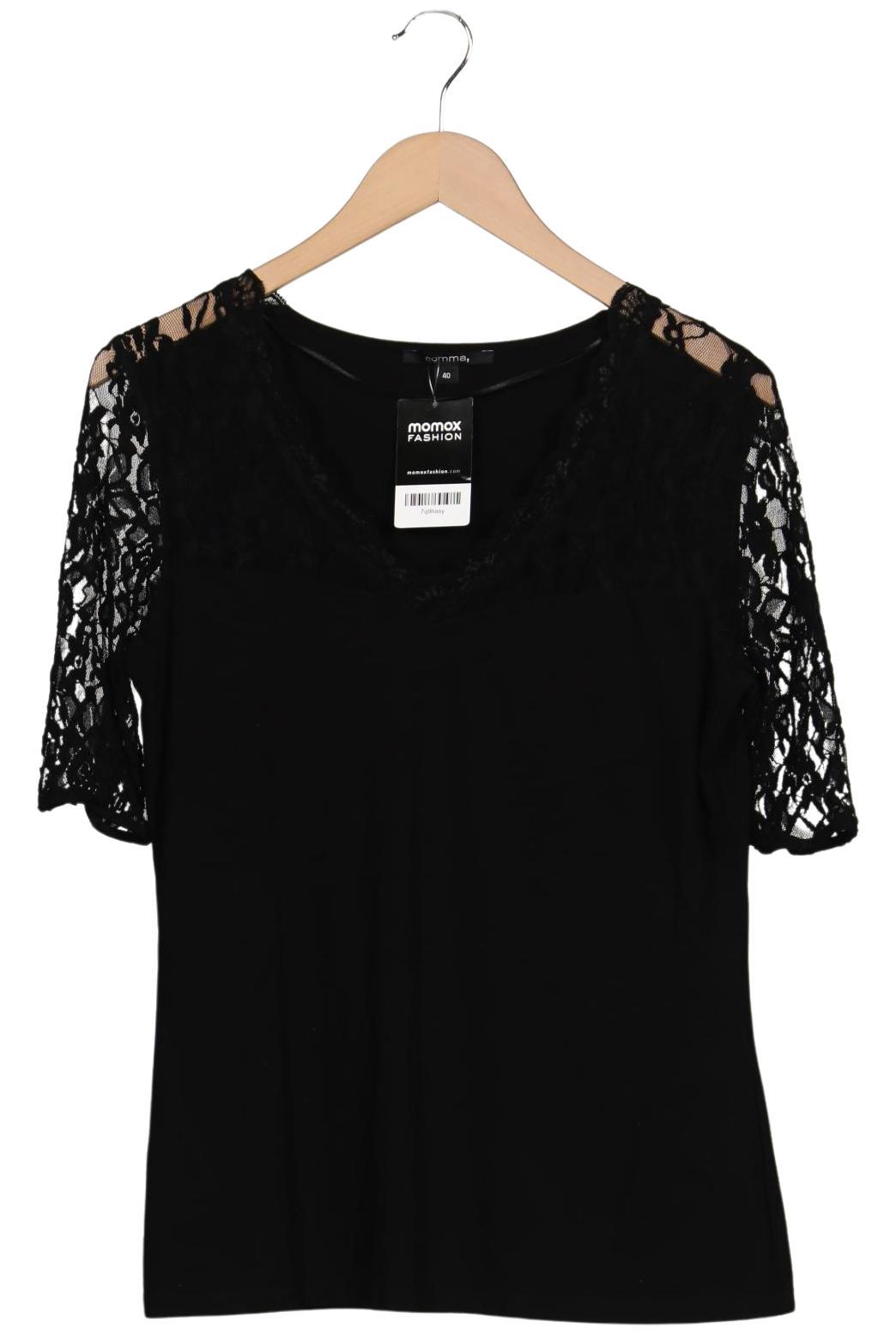 

Comma Damen T-Shirt, schwarz, Gr. 40