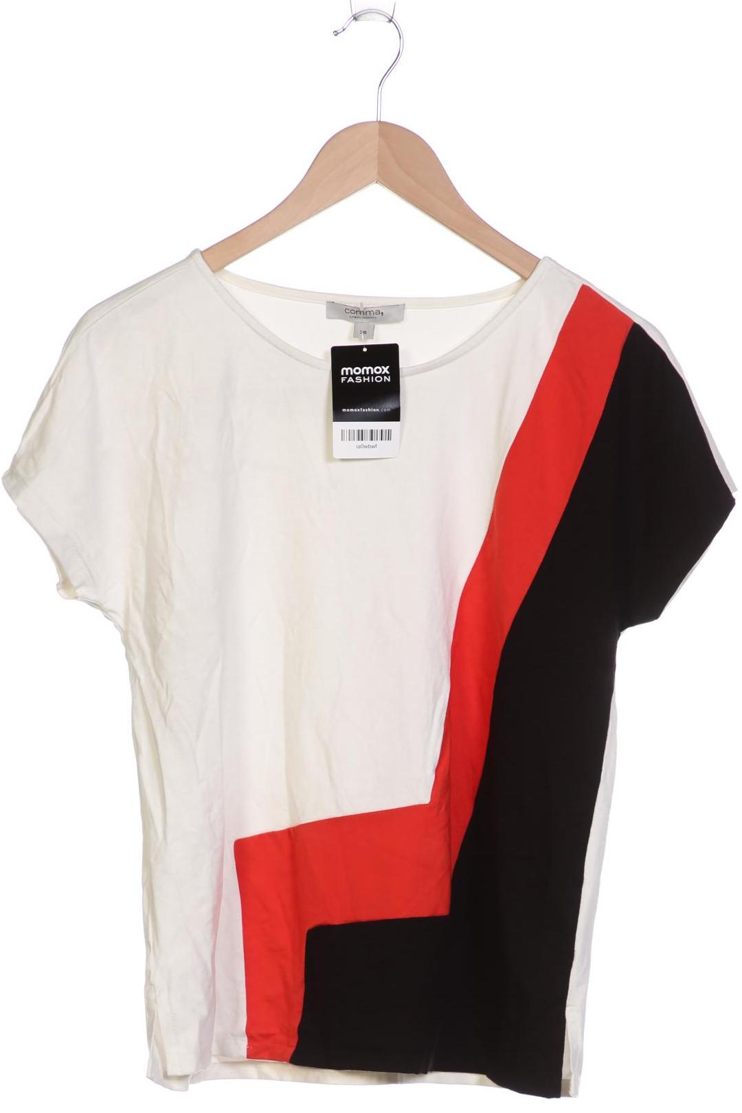 

Comma Damen T-Shirt, weiß, Gr. 36