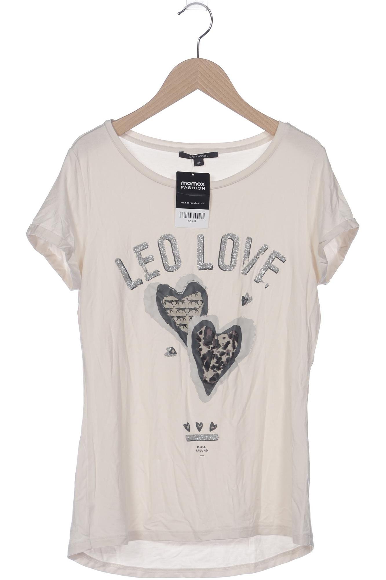 

Comma Damen T-Shirt, cremeweiß, Gr. 36
