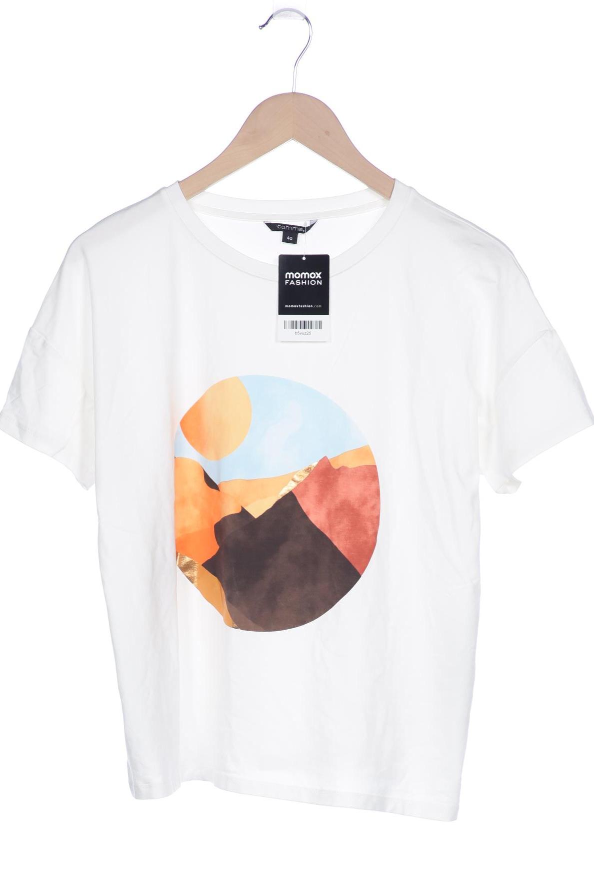 

Comma Damen T-Shirt, weiß, Gr. 40