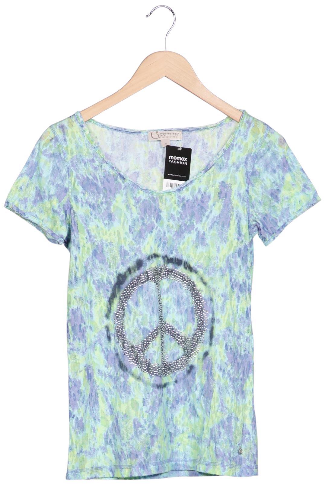 

Comma Damen T-Shirt, mehrfarbig, Gr. 34