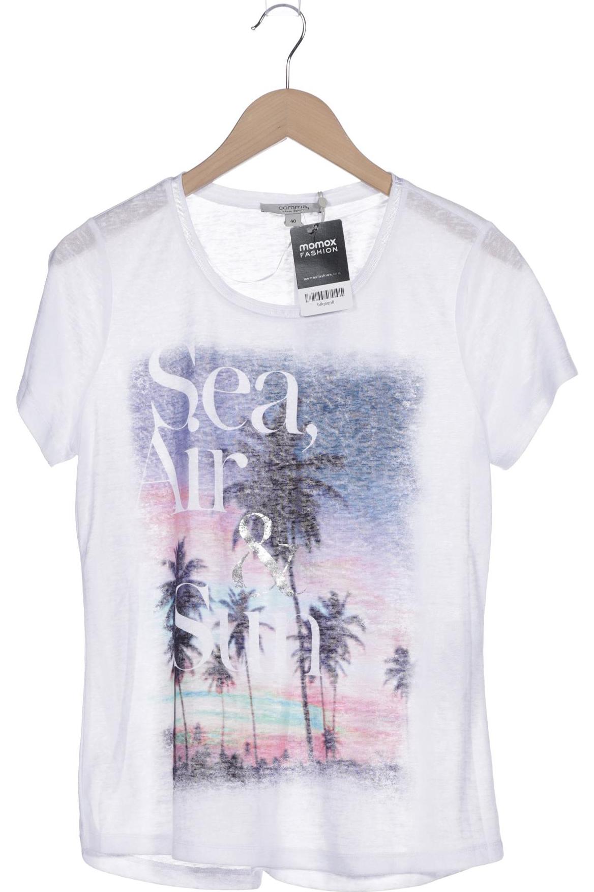 

Comma Damen T-Shirt, weiß, Gr. 40