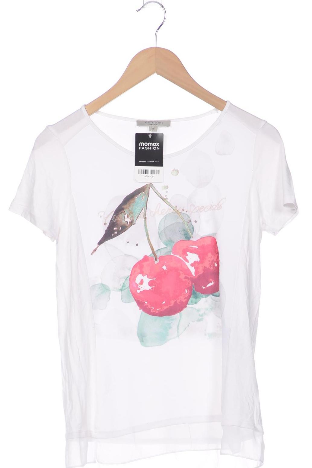 

Comma Damen T-Shirt, weiß, Gr. 34