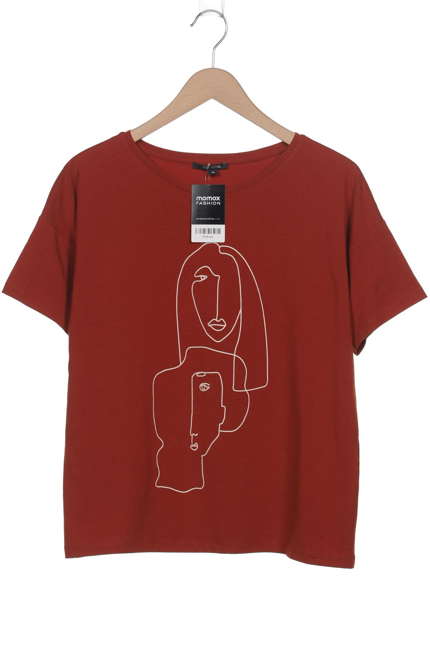 

Comma Damen T-Shirt, braun, Gr. 42