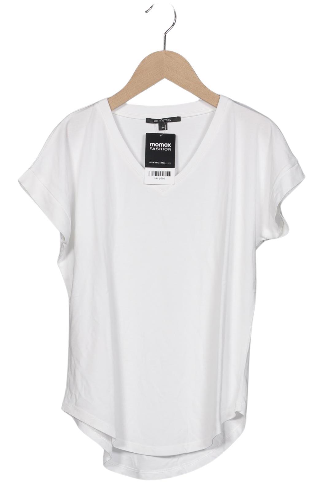 

Comma Damen T-Shirt, weiß, Gr. 34