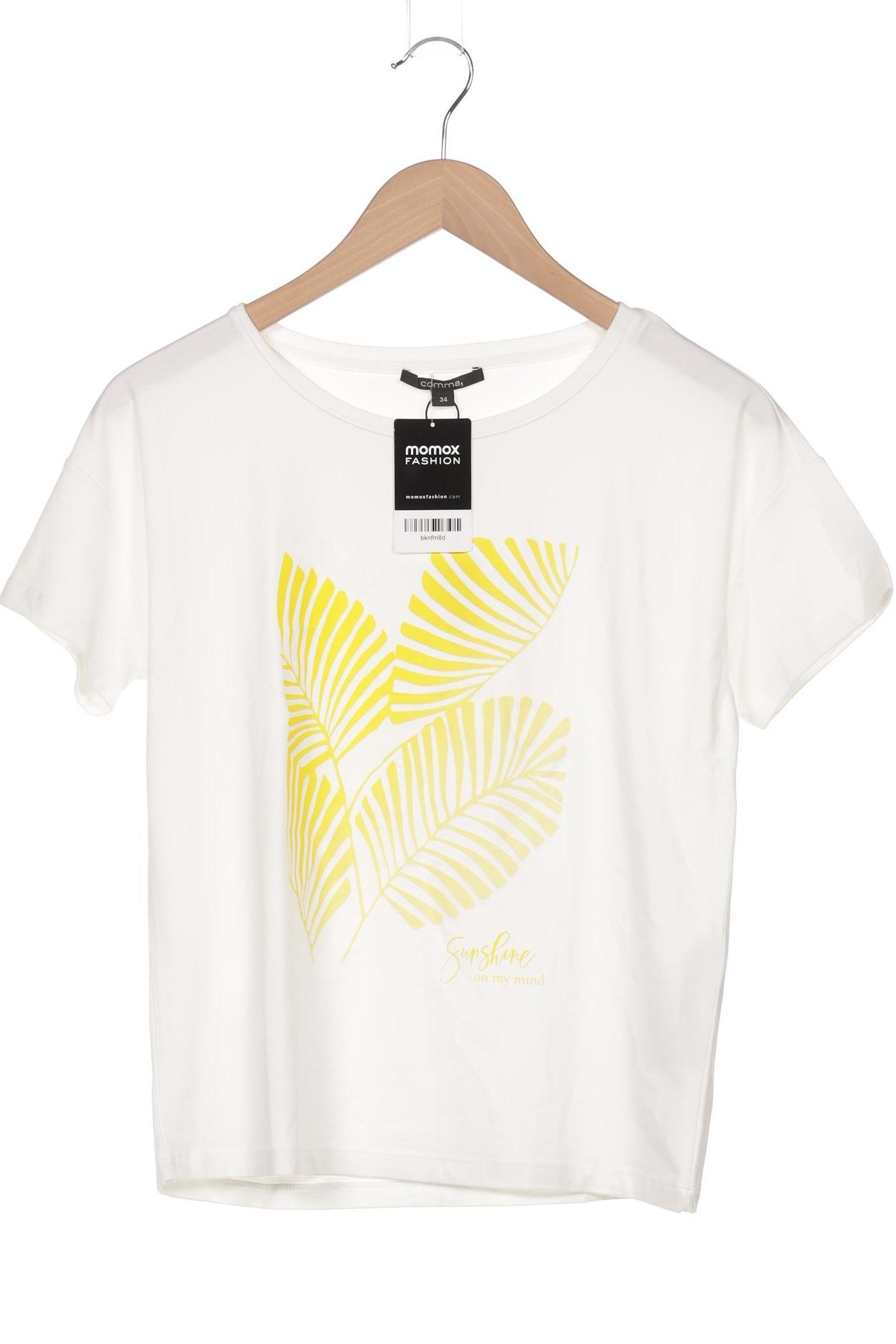 

Comma Damen T-Shirt, weiß, Gr. 34