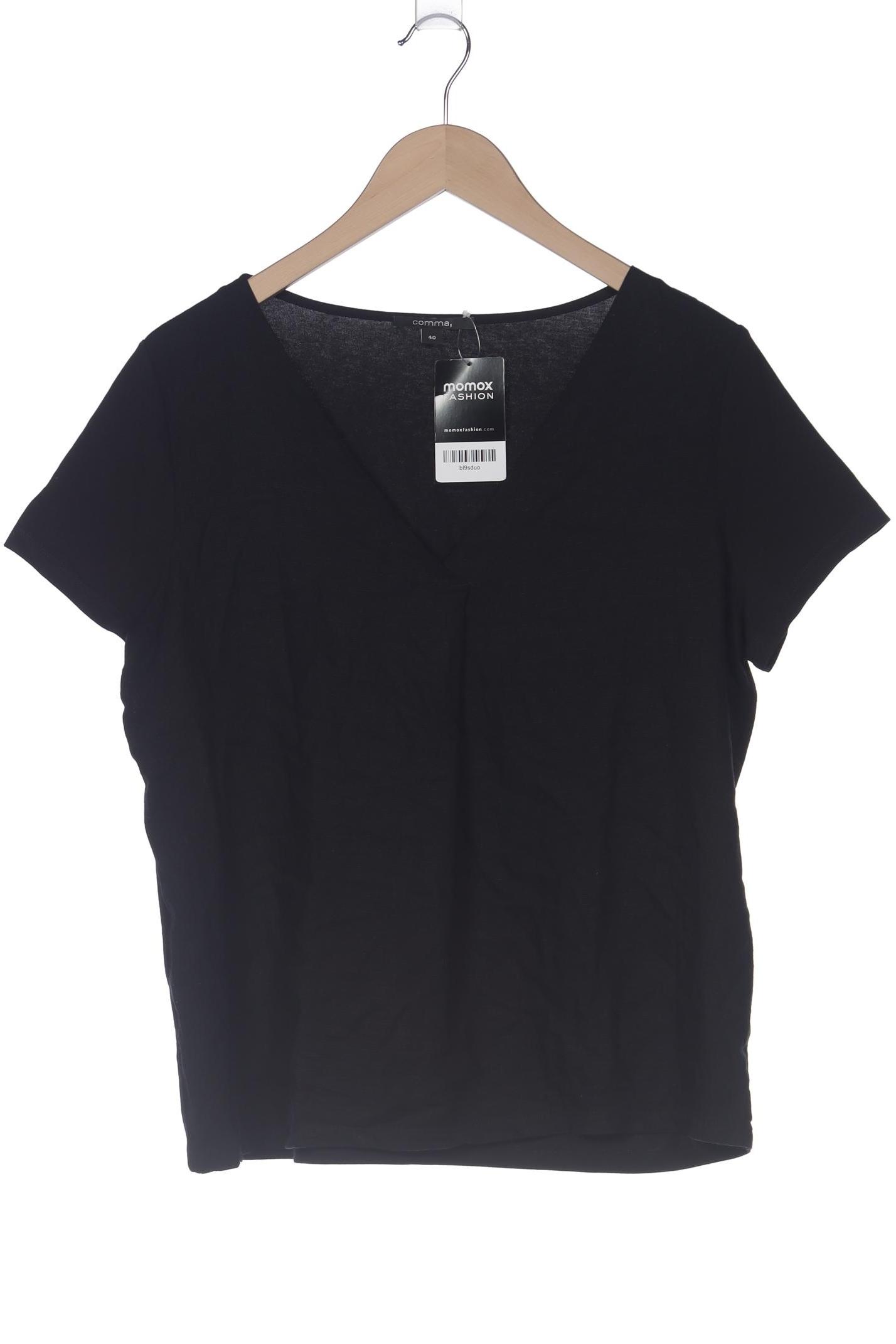 

Comma Damen T-Shirt, schwarz, Gr. 40