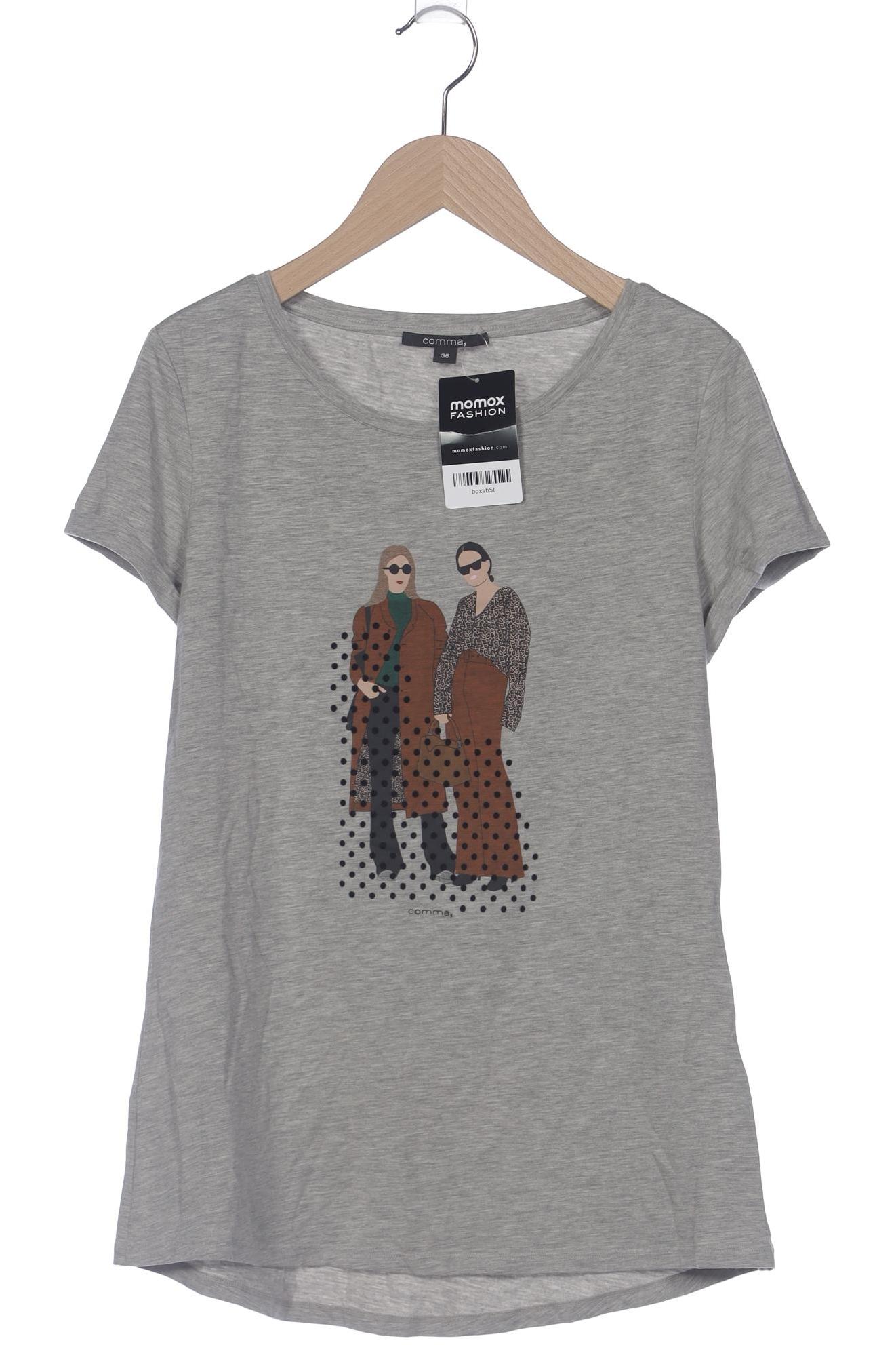 

Comma Damen T-Shirt, grau, Gr. 36