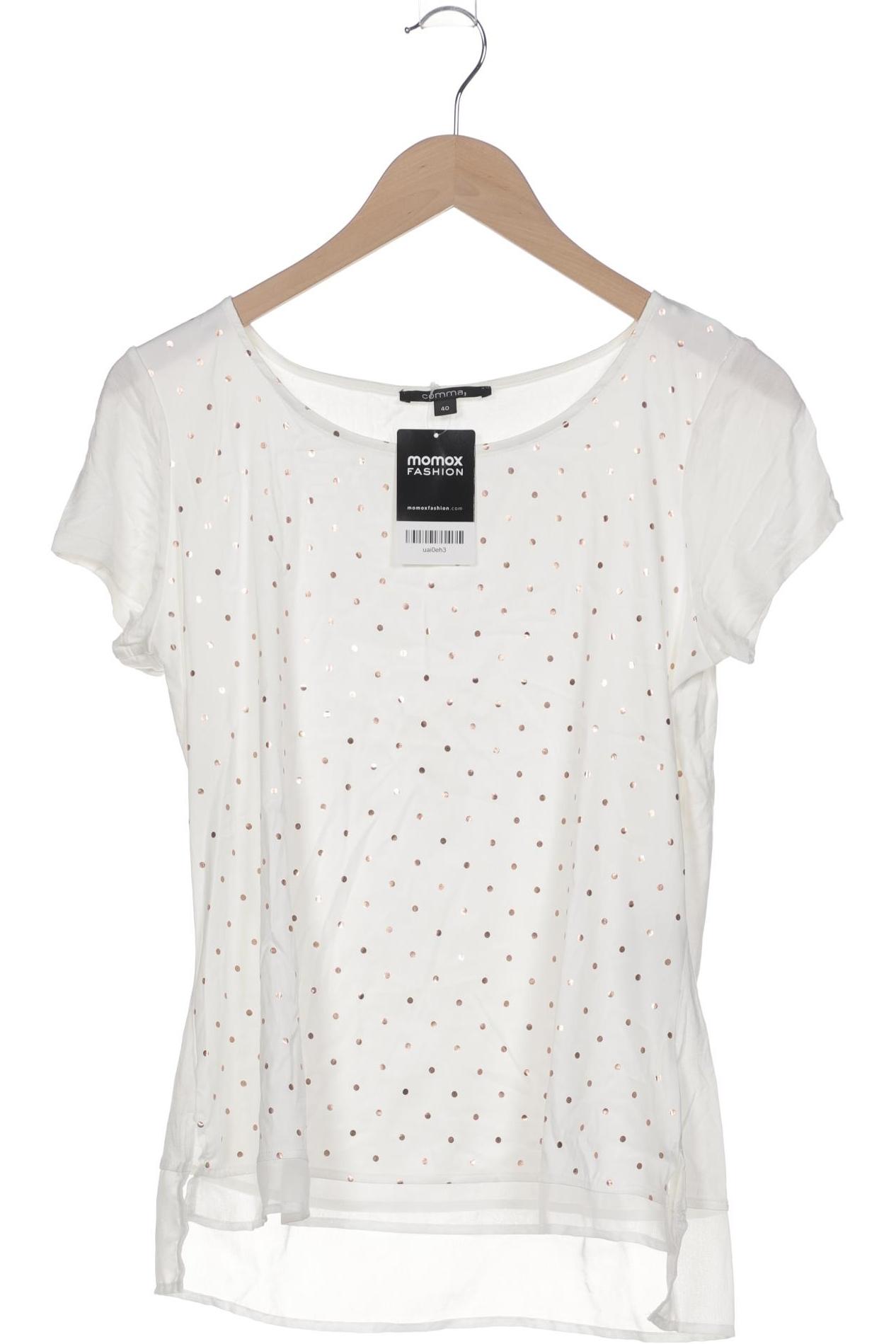 

Comma Damen T-Shirt, weiß, Gr. 40