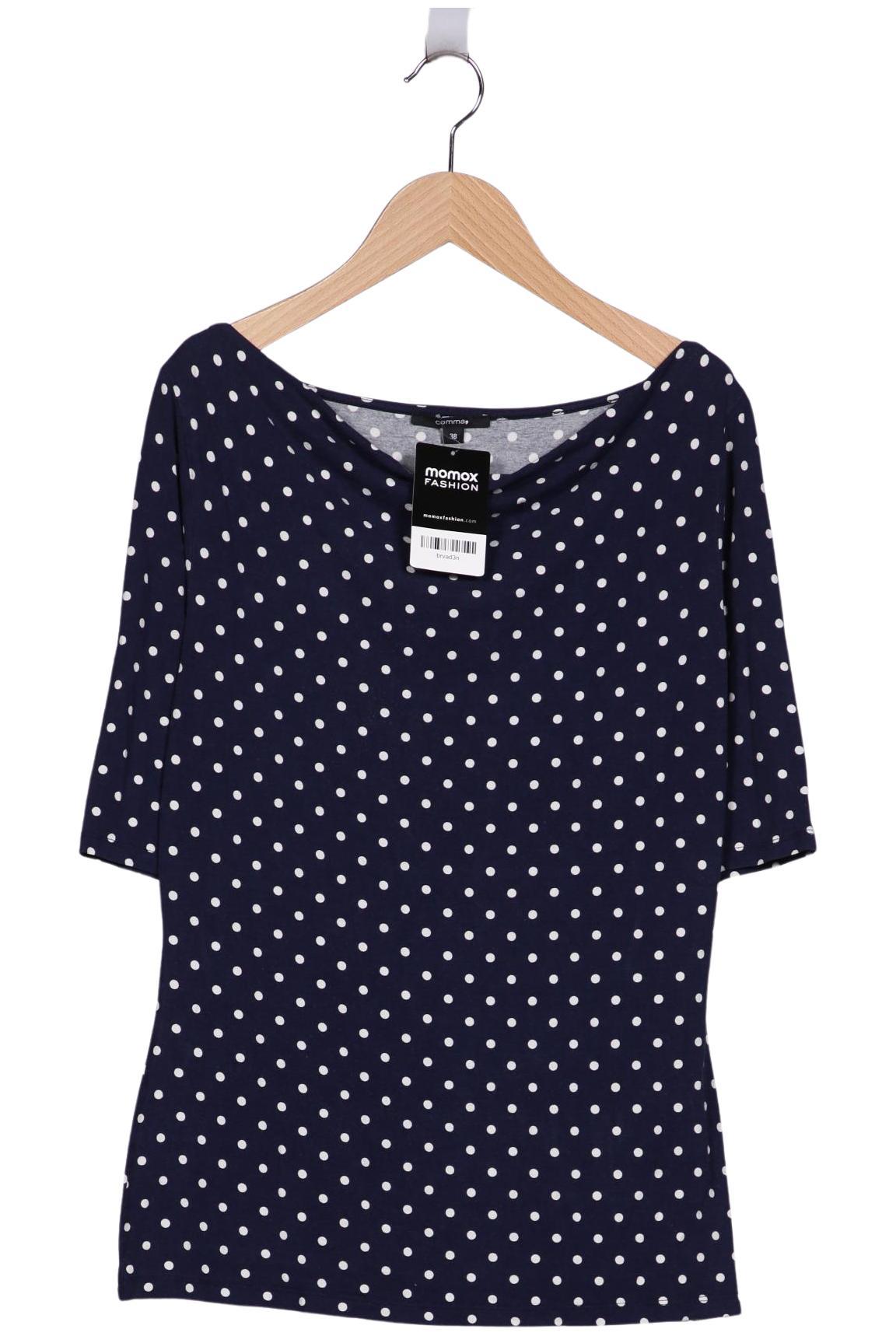 

Comma Damen T-Shirt, marineblau, Gr. 38