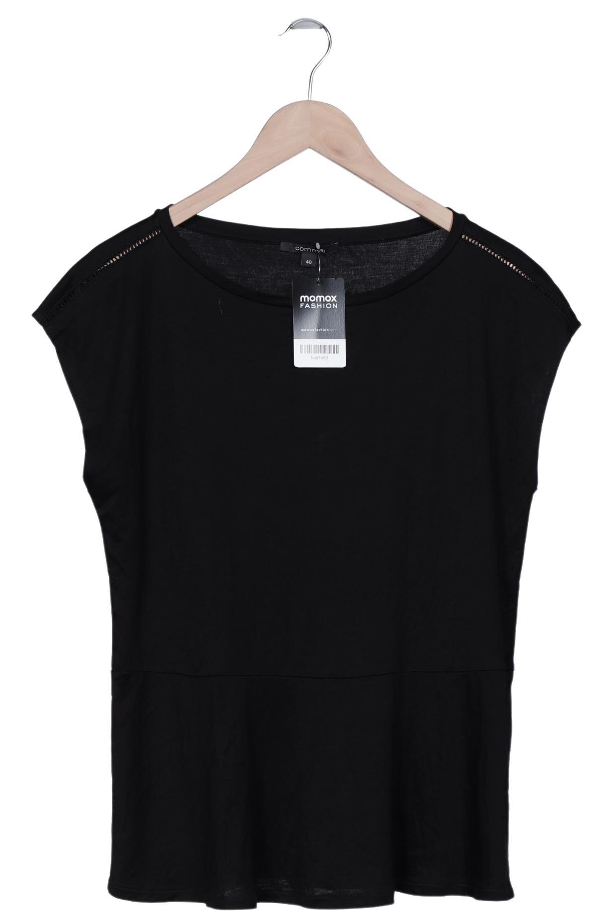 

Comma Damen T-Shirt, schwarz, Gr. 40