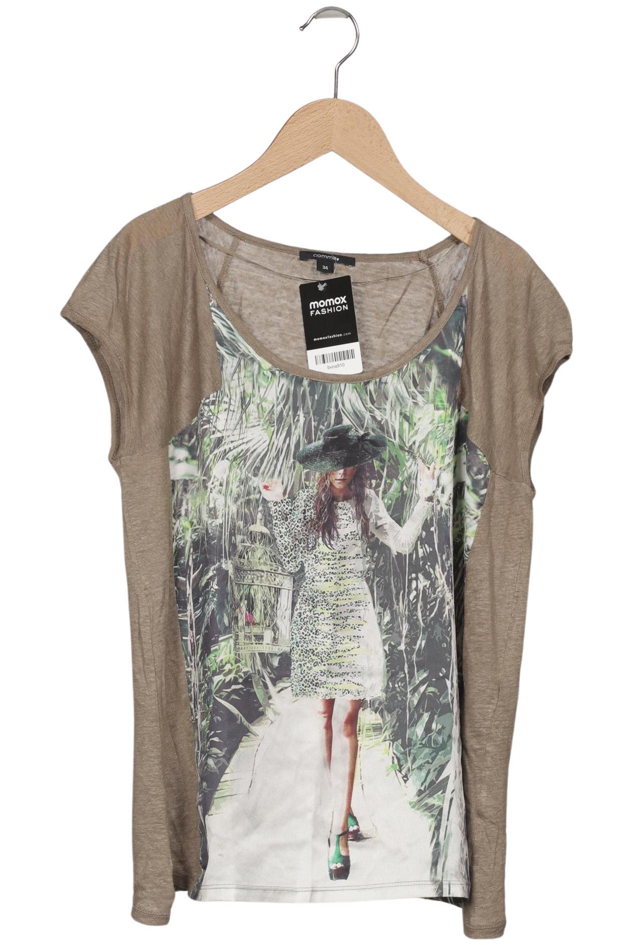 

Comma Damen T-Shirt, braun, Gr. 34