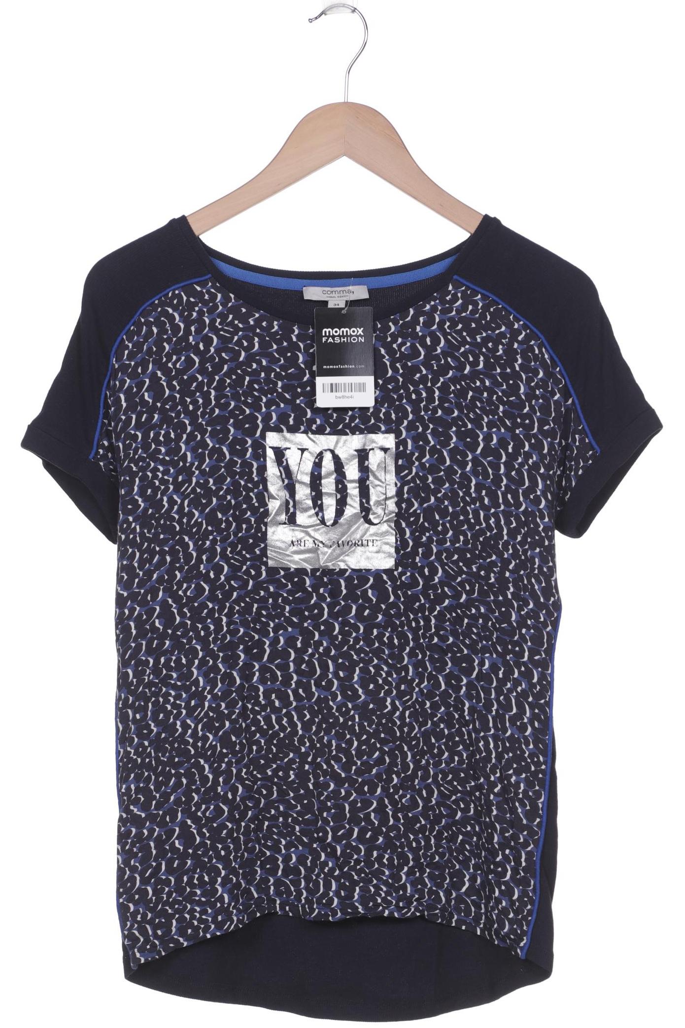

Comma Damen T-Shirt, marineblau