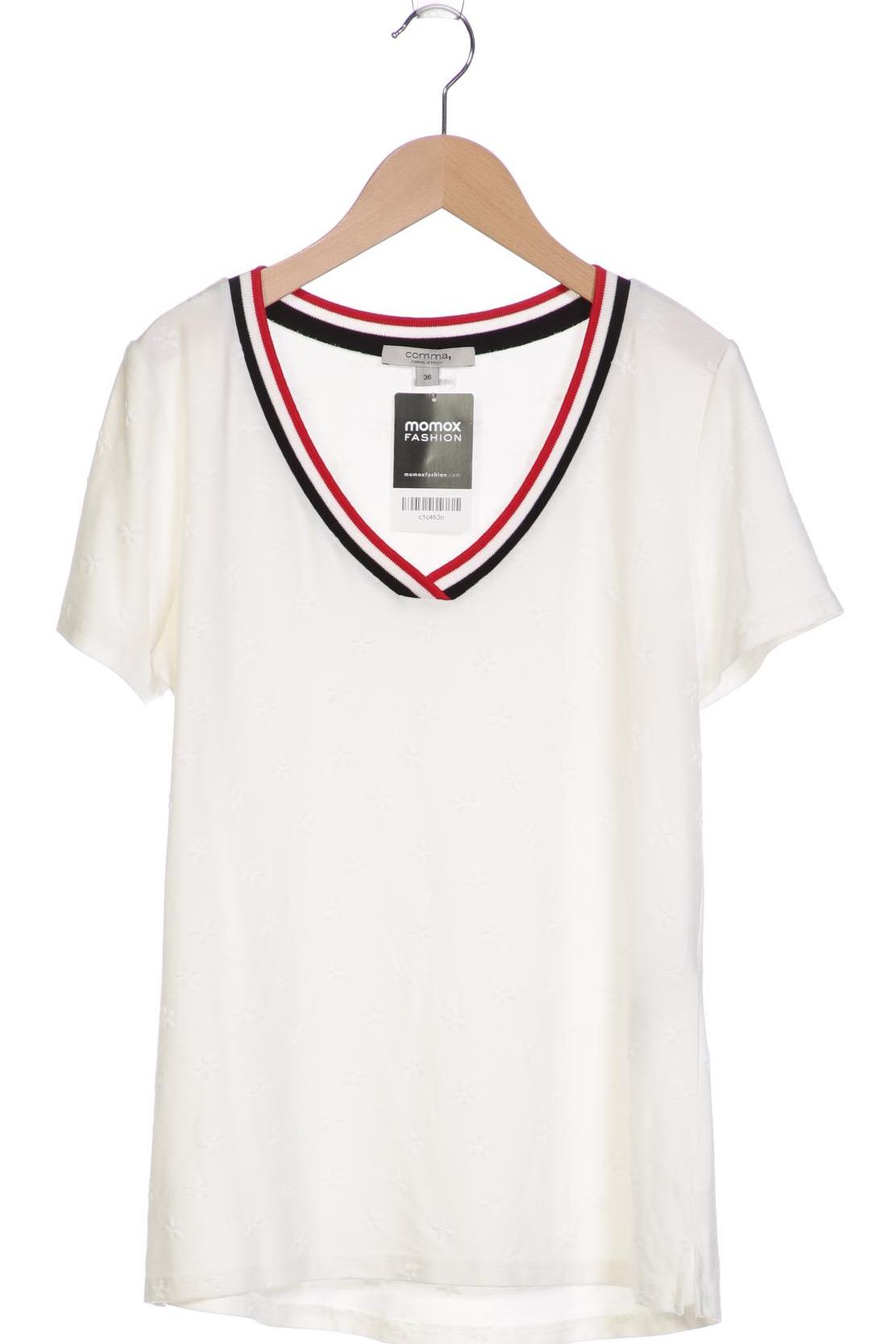 

Comma Damen T-Shirt, weiß