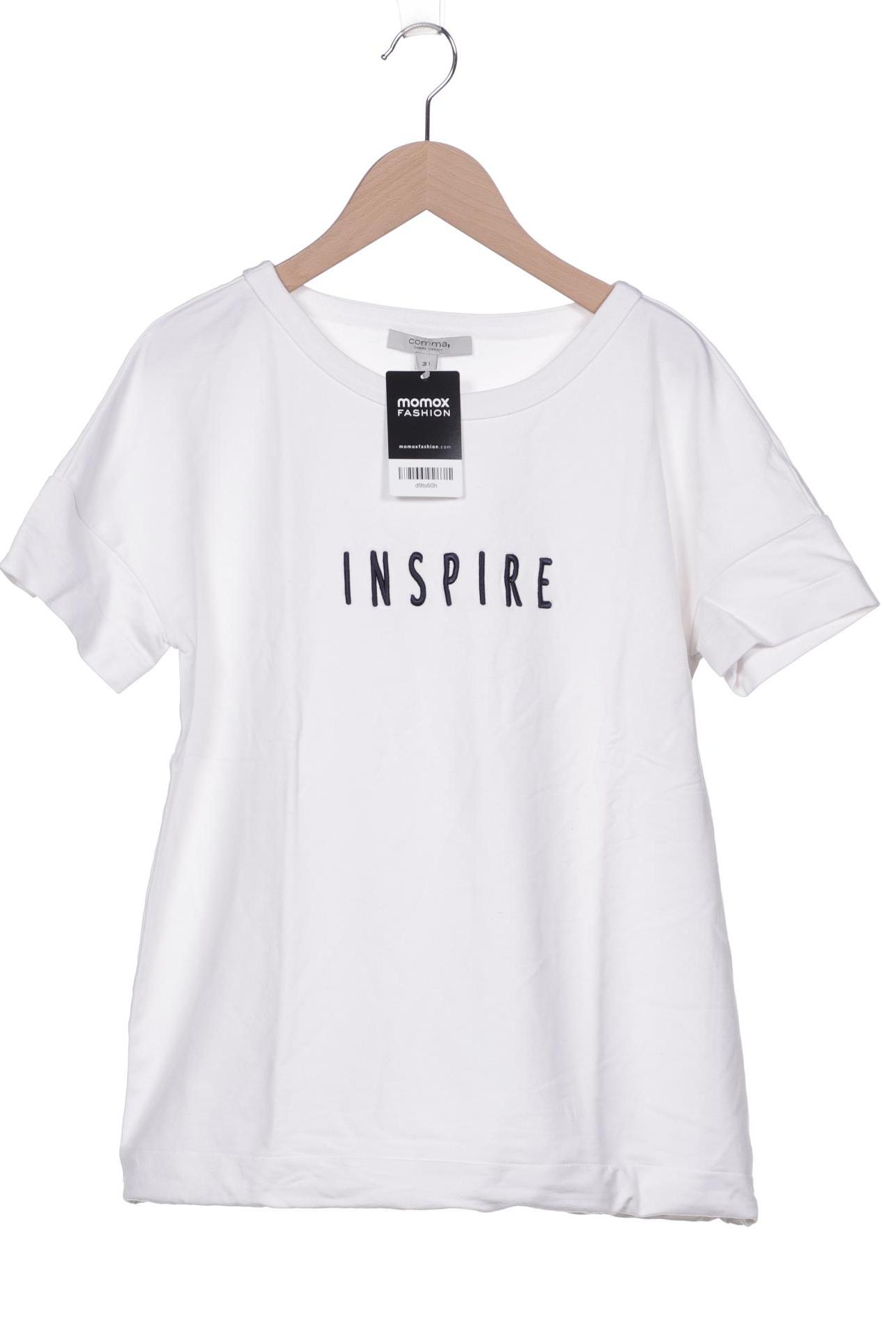 

Comma Damen T-Shirt, weiß, Gr. 38