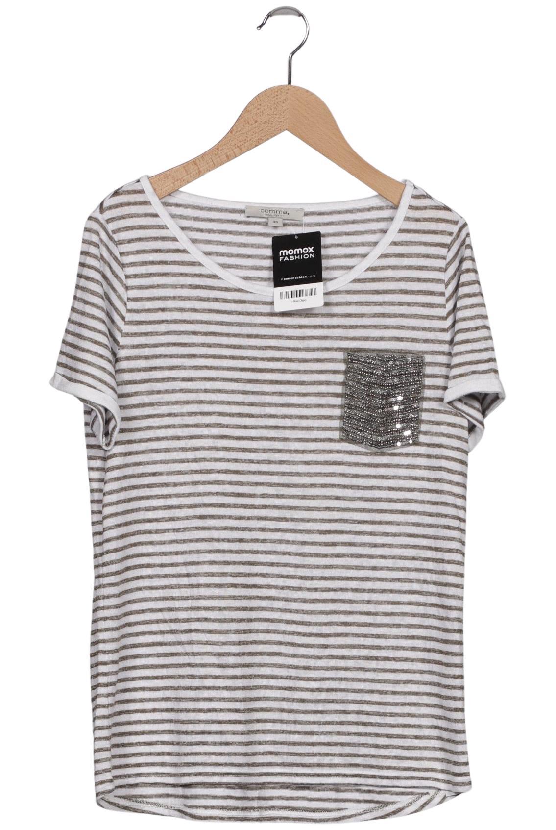 

Comma Damen T-Shirt, weiß, Gr. 38