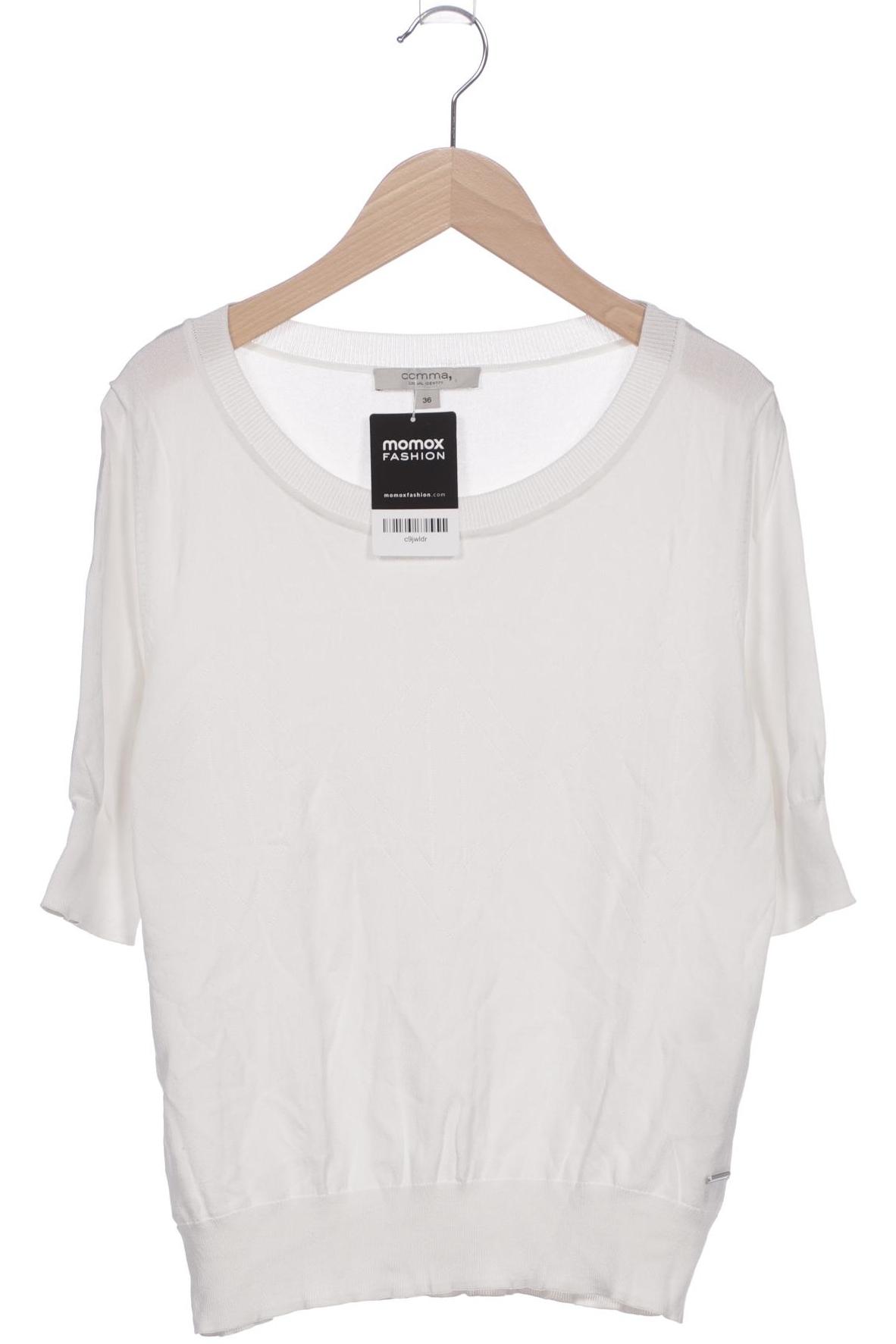 

Comma Damen T-Shirt, weiß, Gr. 36