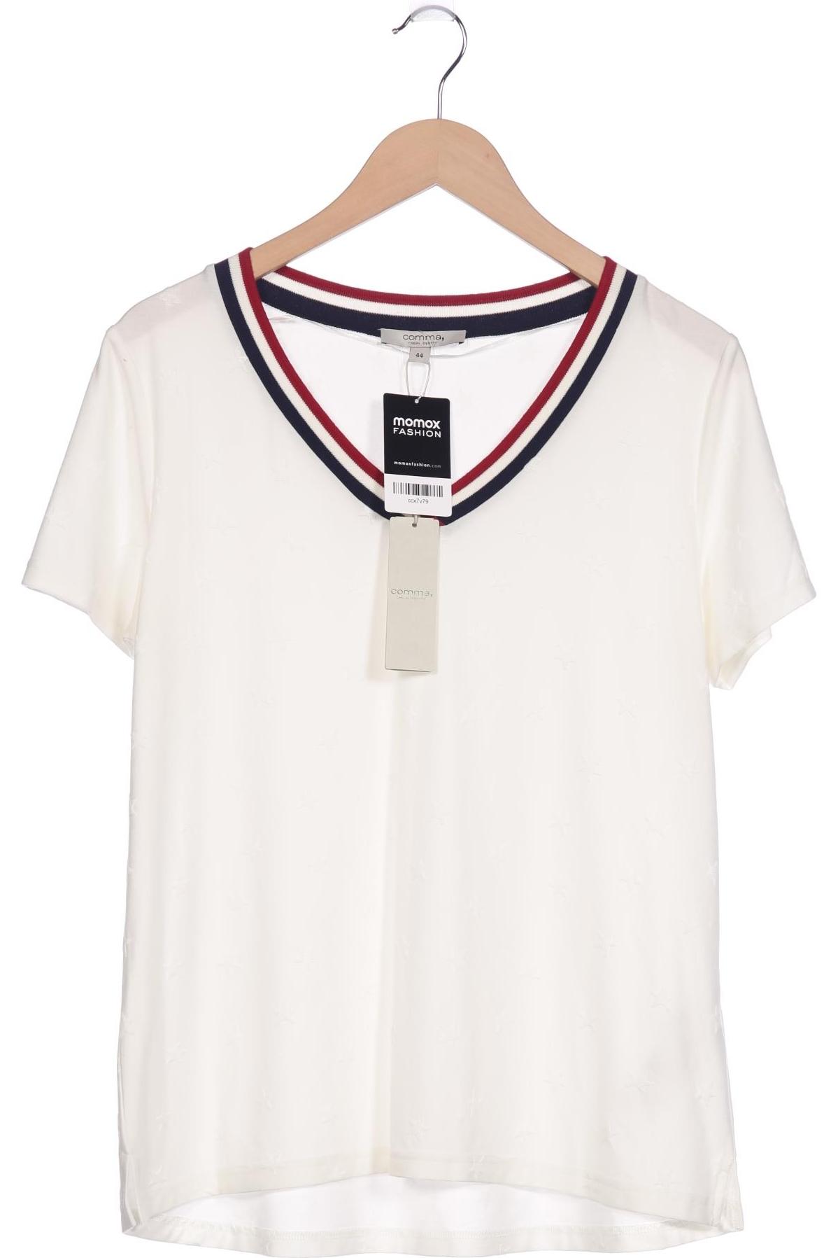 

Comma Damen T-Shirt, weiß, Gr. 44