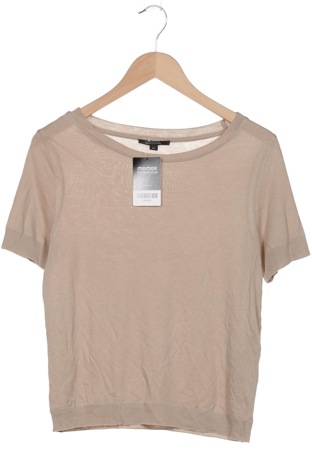 

Comma Damen T-Shirt, beige, Gr. 36