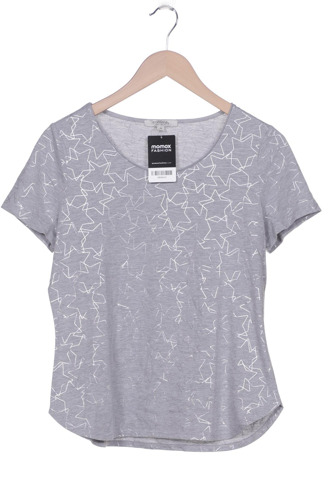 

Comma Damen T-Shirt, grau, Gr. 38