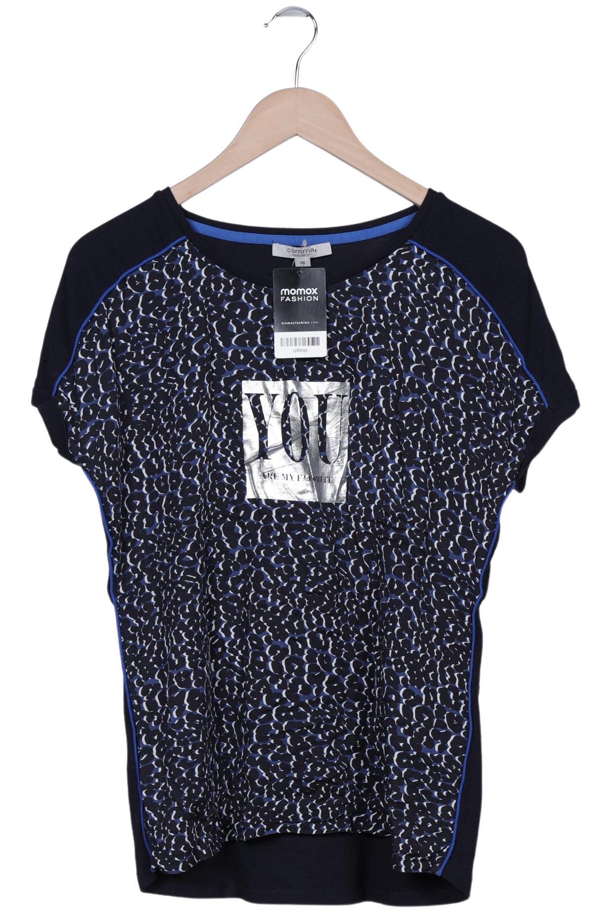 

Comma Damen T-Shirt, marineblau, Gr. 38