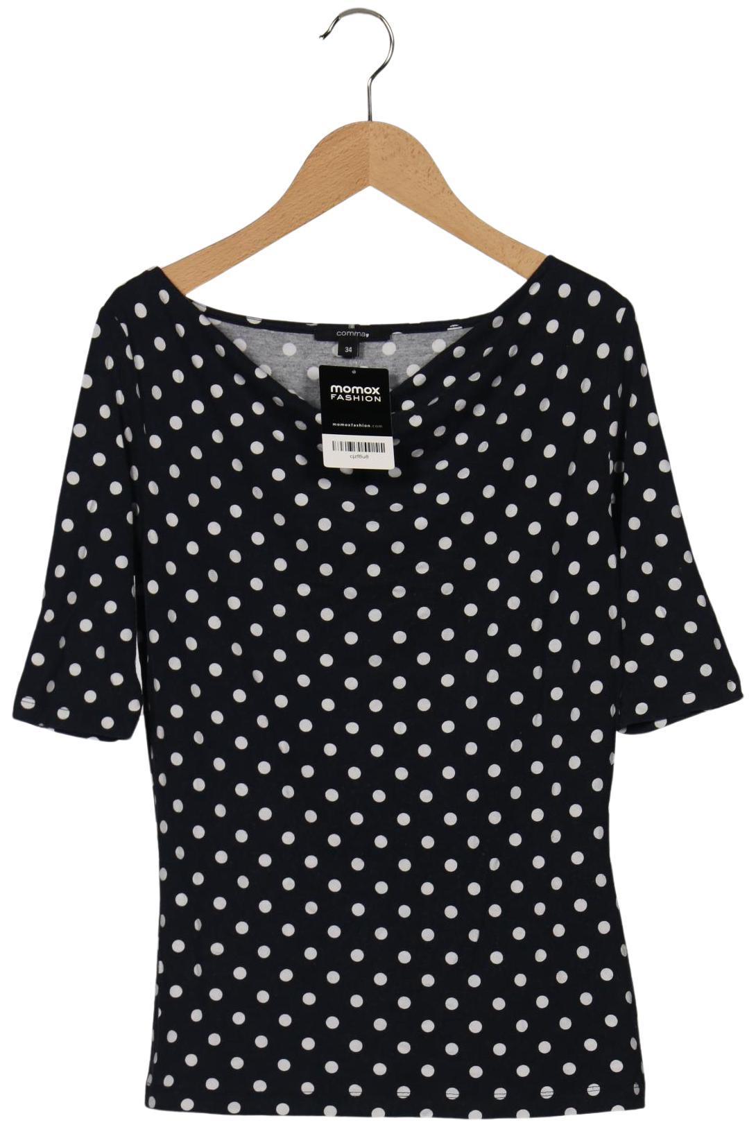 

Comma Damen T-Shirt, marineblau, Gr. 34